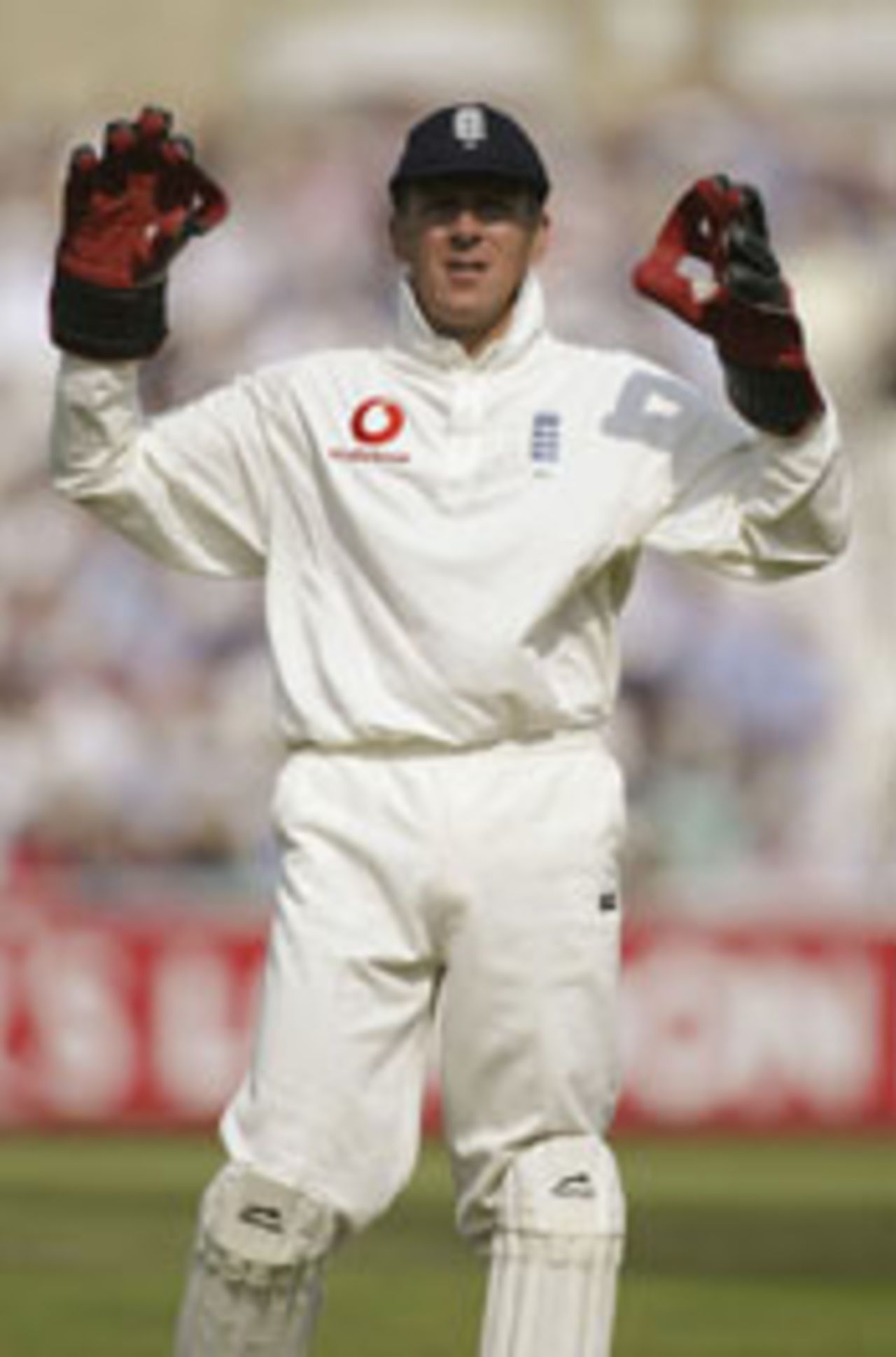 Alec Stewart with the gloves on, Eng v SA, 5th Test, The Oval, September 4, 2003