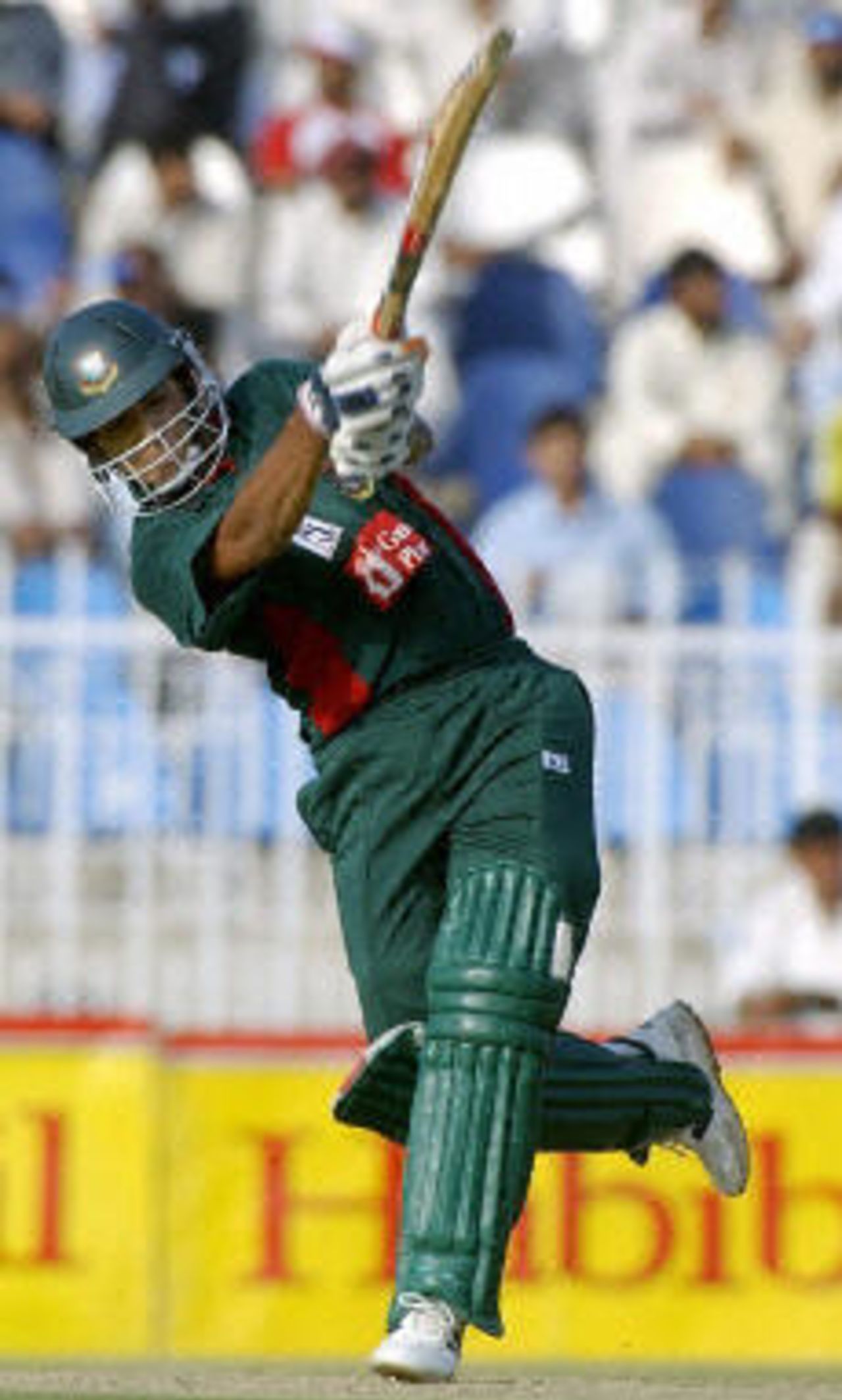 Tushar Imran hits out during his innings of 33, Pakistan v Bangladesh, 4th ODI, Rawalpindi, September 18, 2003.