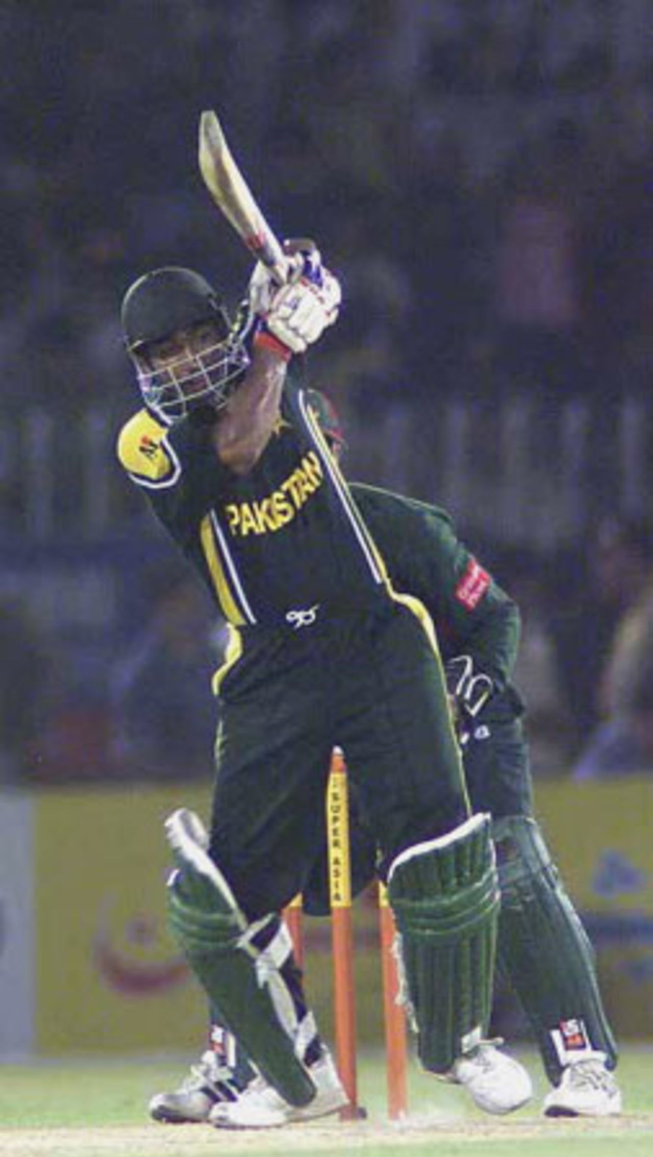 Yousuf Youhana attempts an on-drive on his way to 94*, Pakistan v Bangladesh, 4th ODI, Rawalpindi, September 18, 2003.