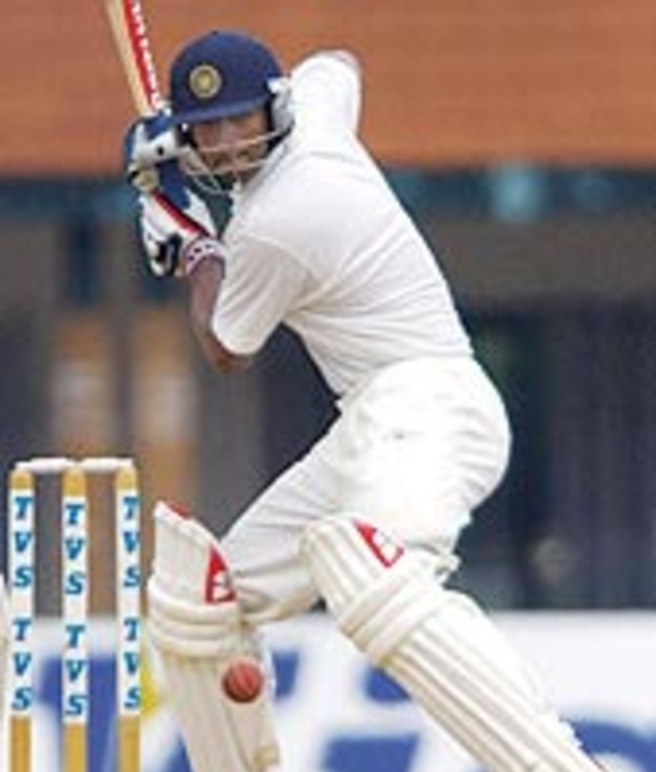 Rahul Dravid on his way to a hundred in the Irani Trophy match, Rest of India v Mumbai, Chennai, 210903