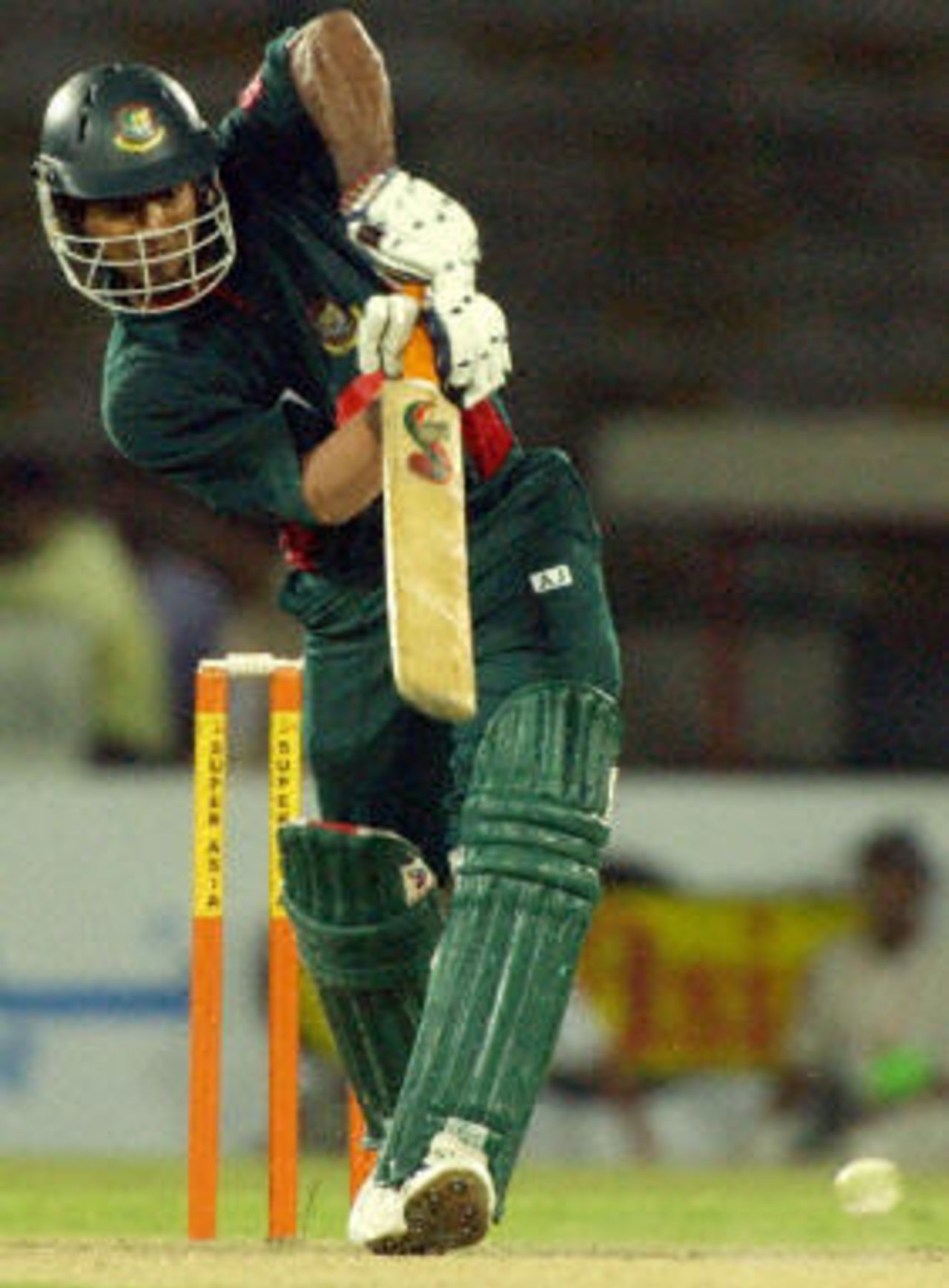 Hannan Sarkar plays an on-drive on his way to a fifty, Pakistan v Bangladesh, 5th ODI, Karachi, September 21, 2003.
