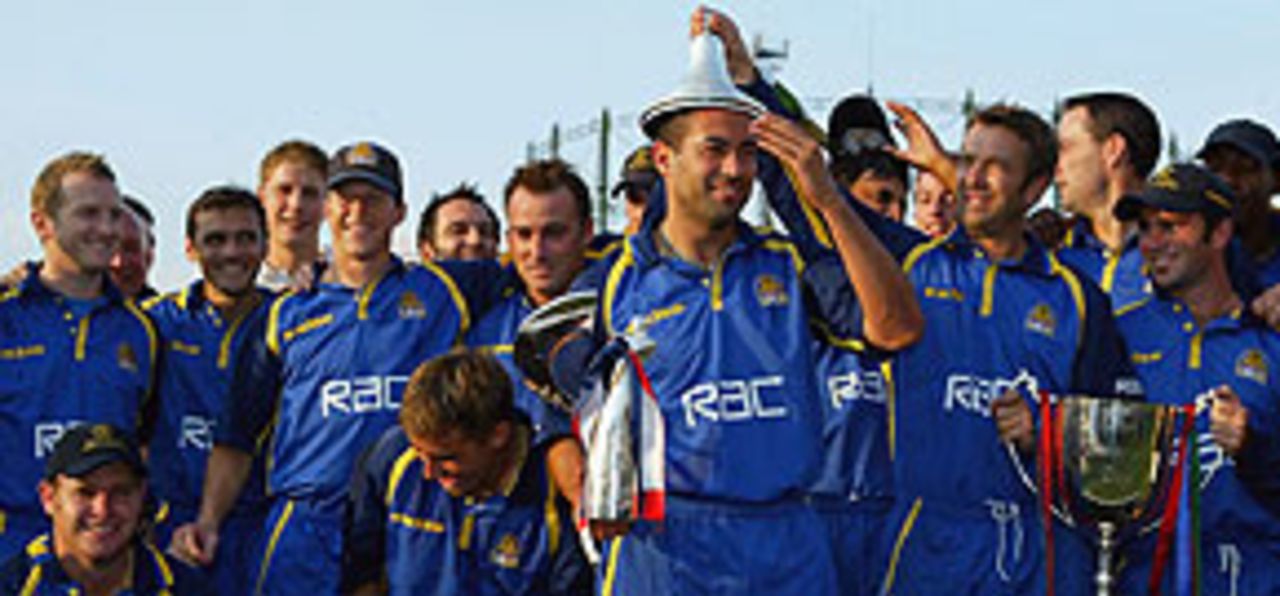 ECB National League home -  Surrey celebrate
