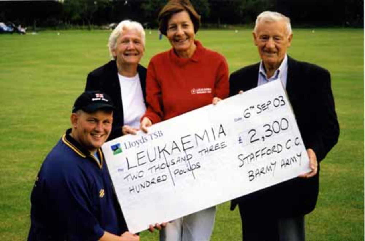 Barmy Army at Stafford Cricket Club, 8th August 2003