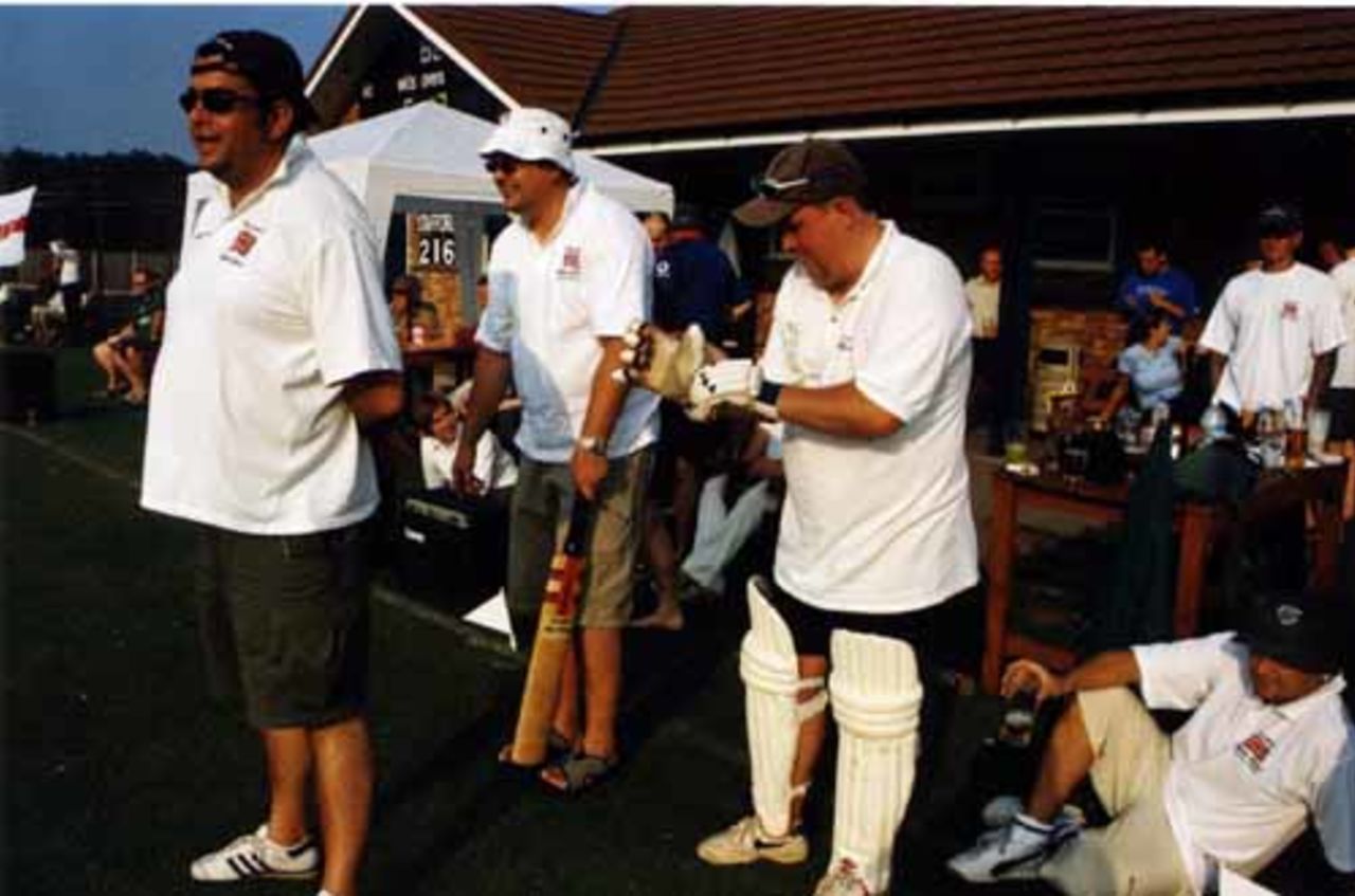 Barmy Army at Stafford Cricket Club, 8th August 2003