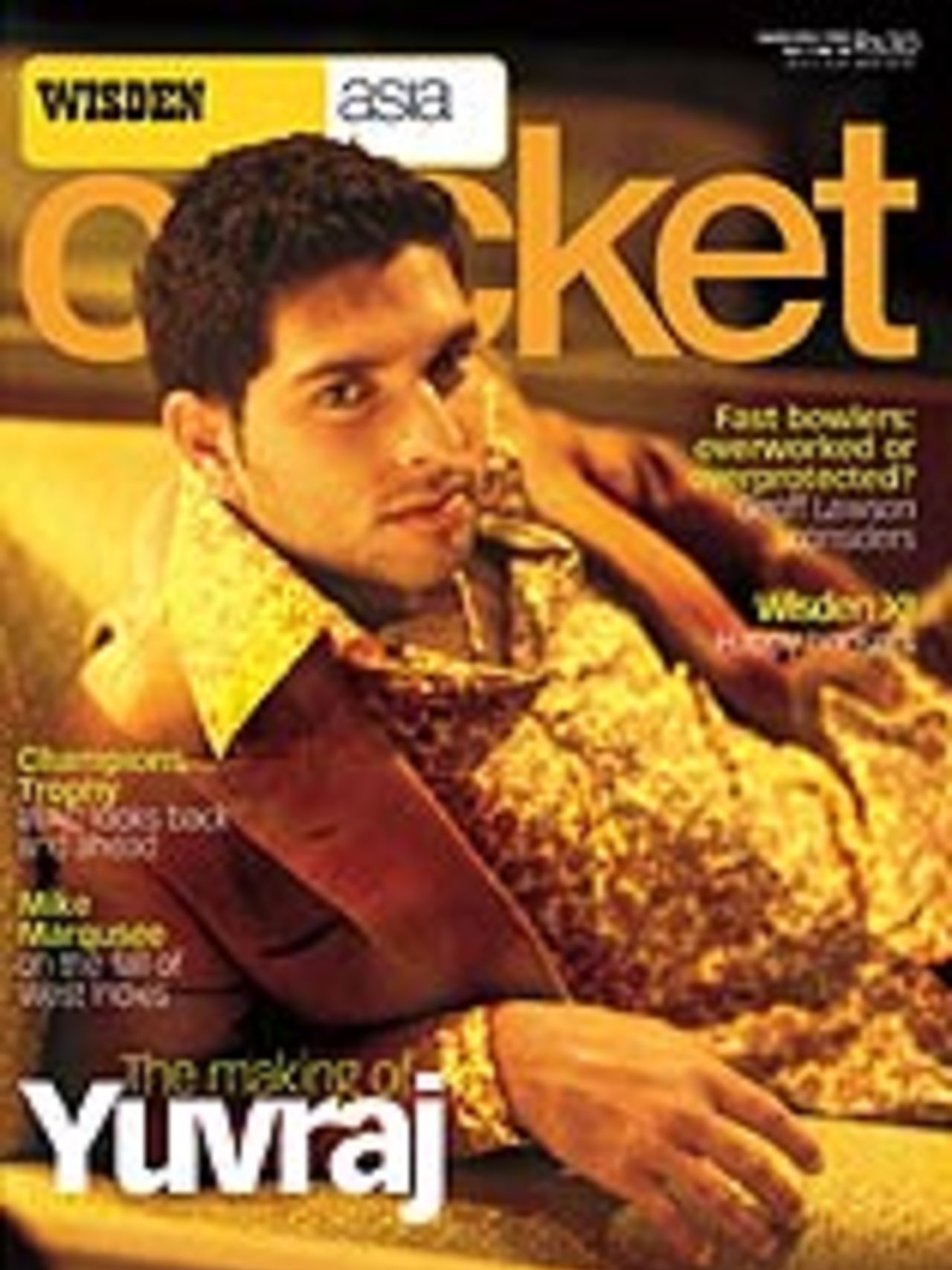 Yuvraj Singh cover on WAC, September 2004