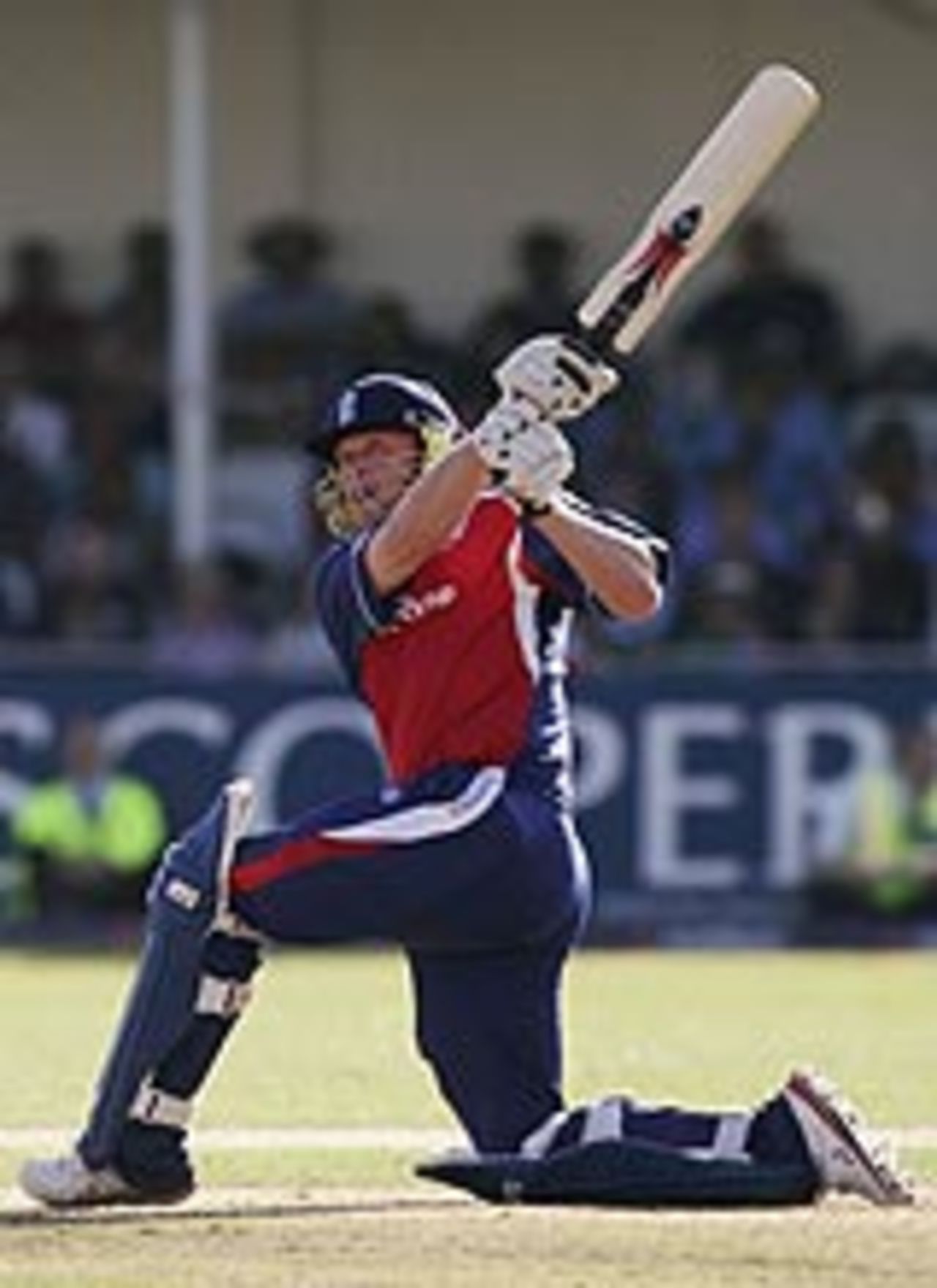 Andrew Flintoff clubs a huge six during the first one-day international at Trent Bridge, England v India, NatWest Challenge, September 1, 2004