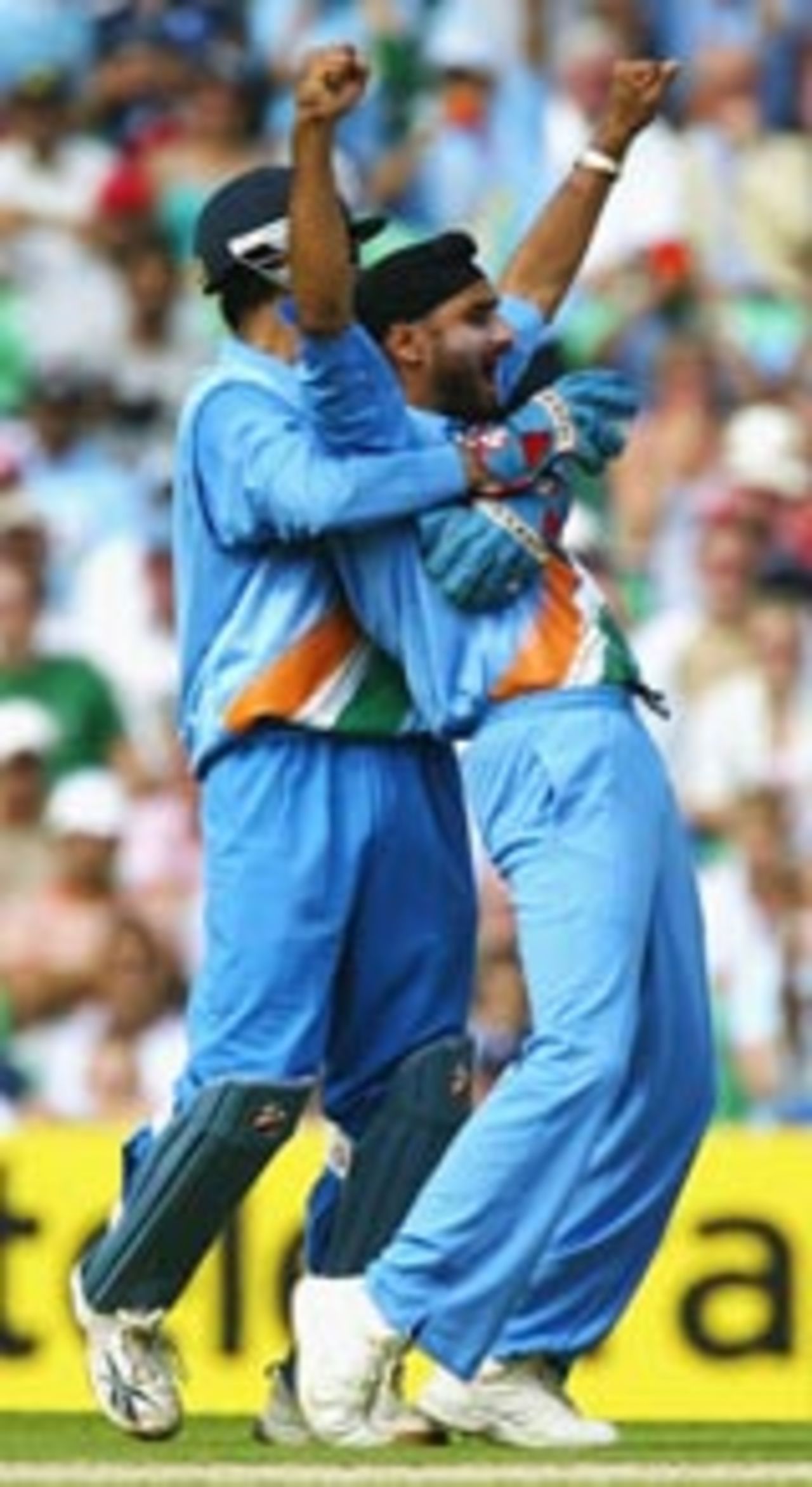 Harbhajan Singh celebrates a wicket, England v India, NatWest Challenge, 2nd ODI, September 3 2004