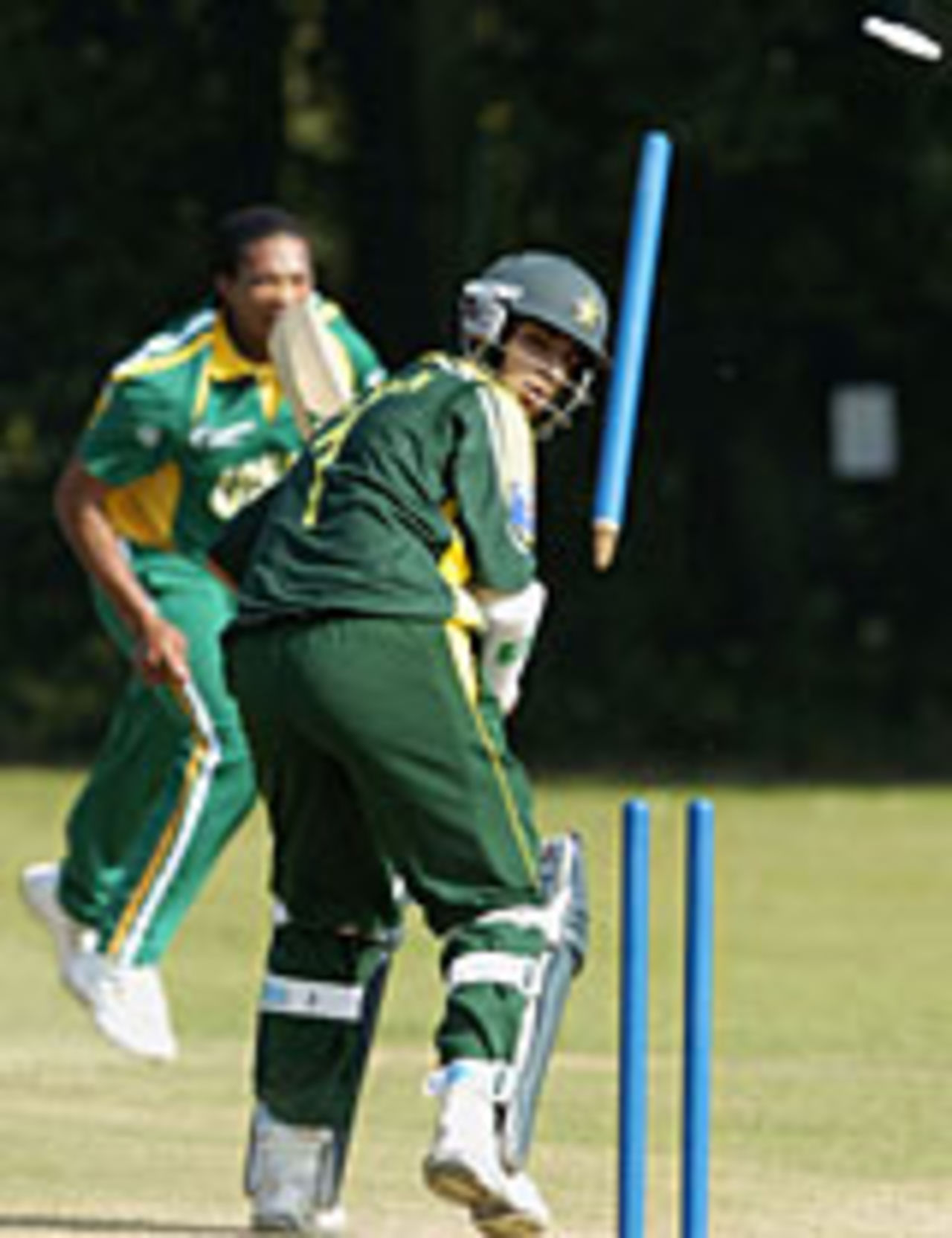 Salman Butt of Pakistan looks on after being bowled by Makhaya Ntini of South Africa during the friendly at Walmley Cricket Club, September 9, 2004