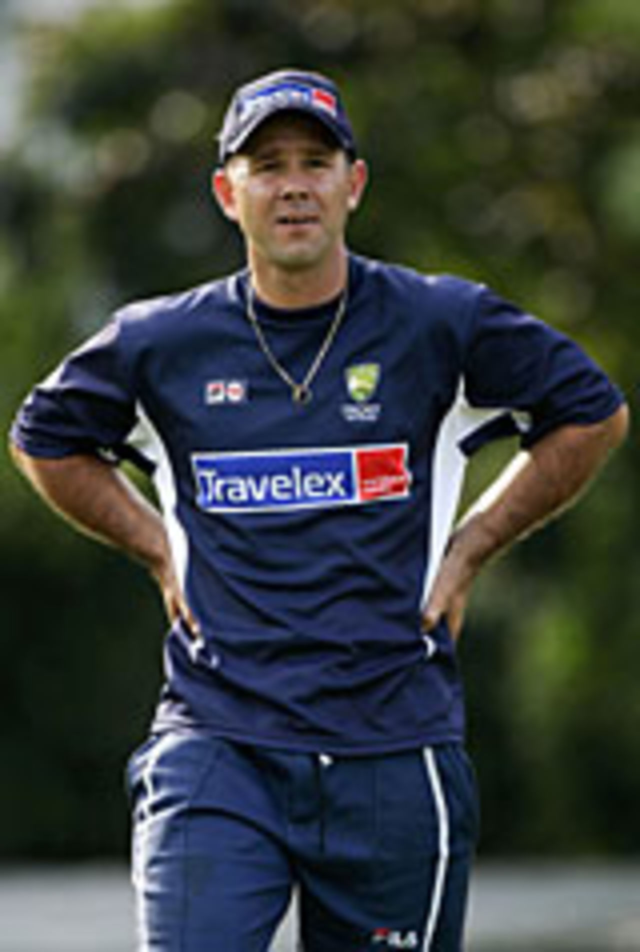 Ricky Ponting trains ahead of Australia's match against USA, Southampton, September 12, 2004