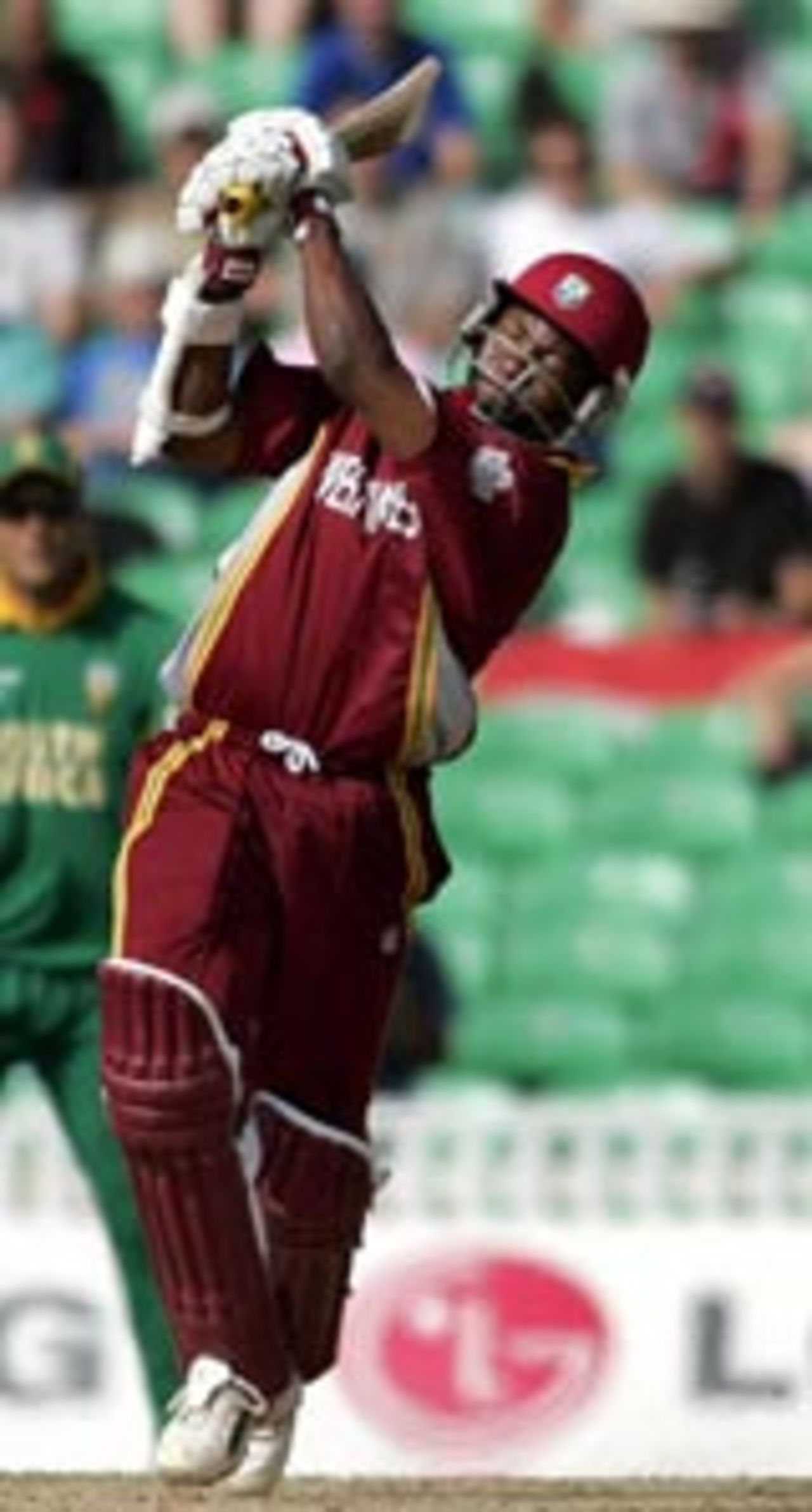 Brian Lara is out for 49, West Indies v South Africa, ICC Champions Trophy, September 19 2004
