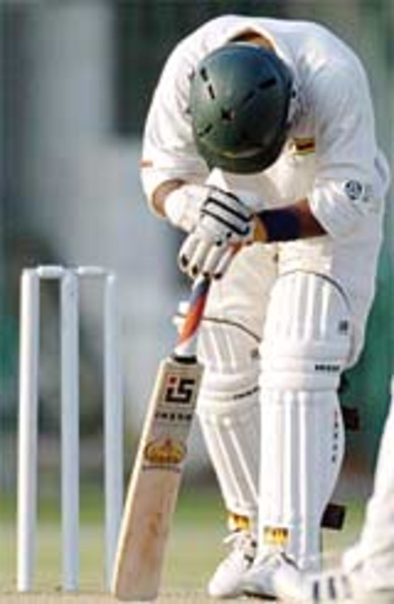 Dion Ebrahim stoops as Zimbabwe conquered, Pakistani Cricket Board Patrons XI v Zimbabweans, Lahore, September 25, 2004