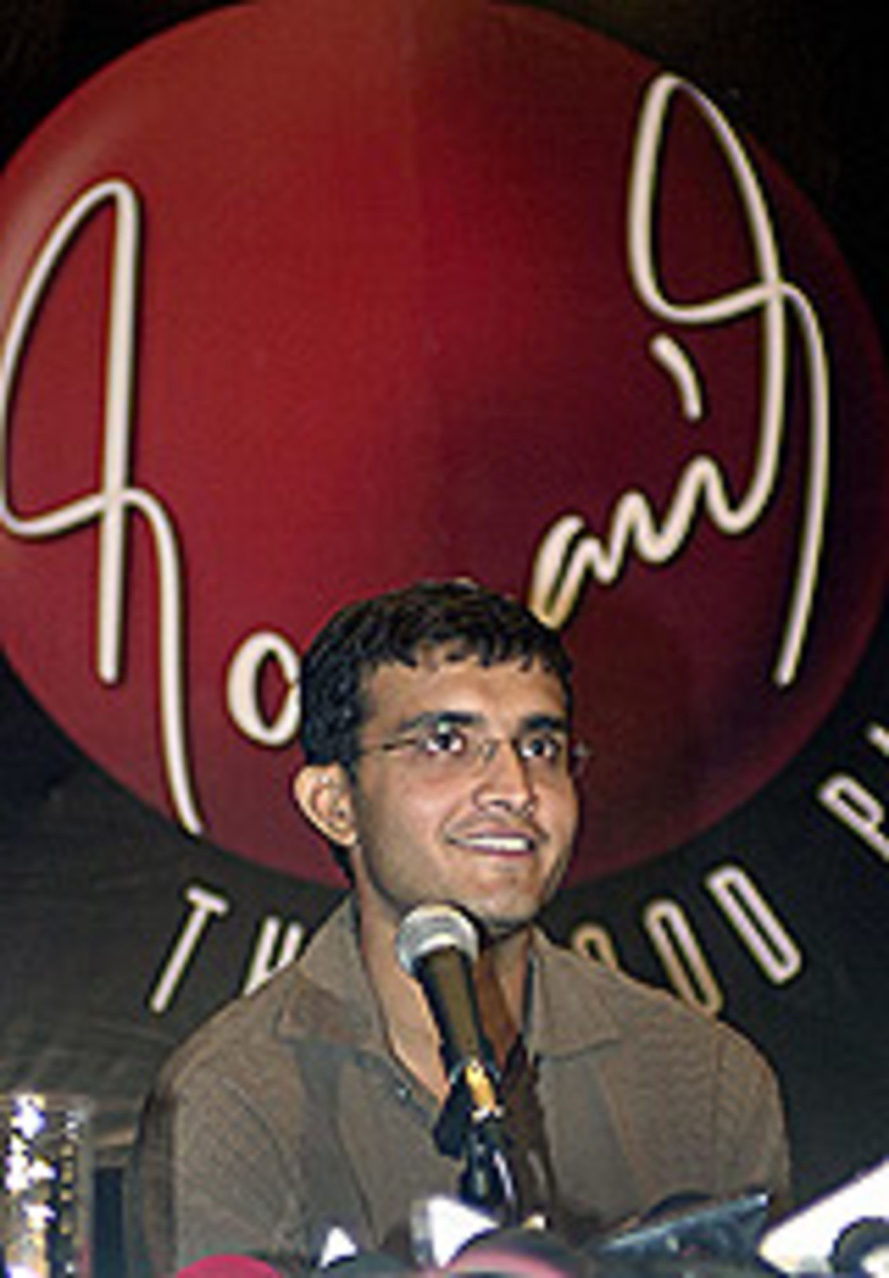Sourav Ganguly at a press conference in Calcutta, September 27, 2004