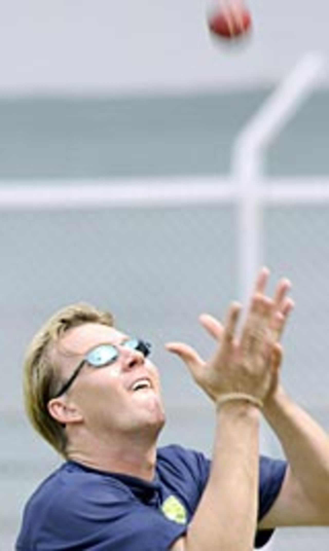 Concentration from Brett Lee as the Australians unwind in Mumbai, September 27, 204