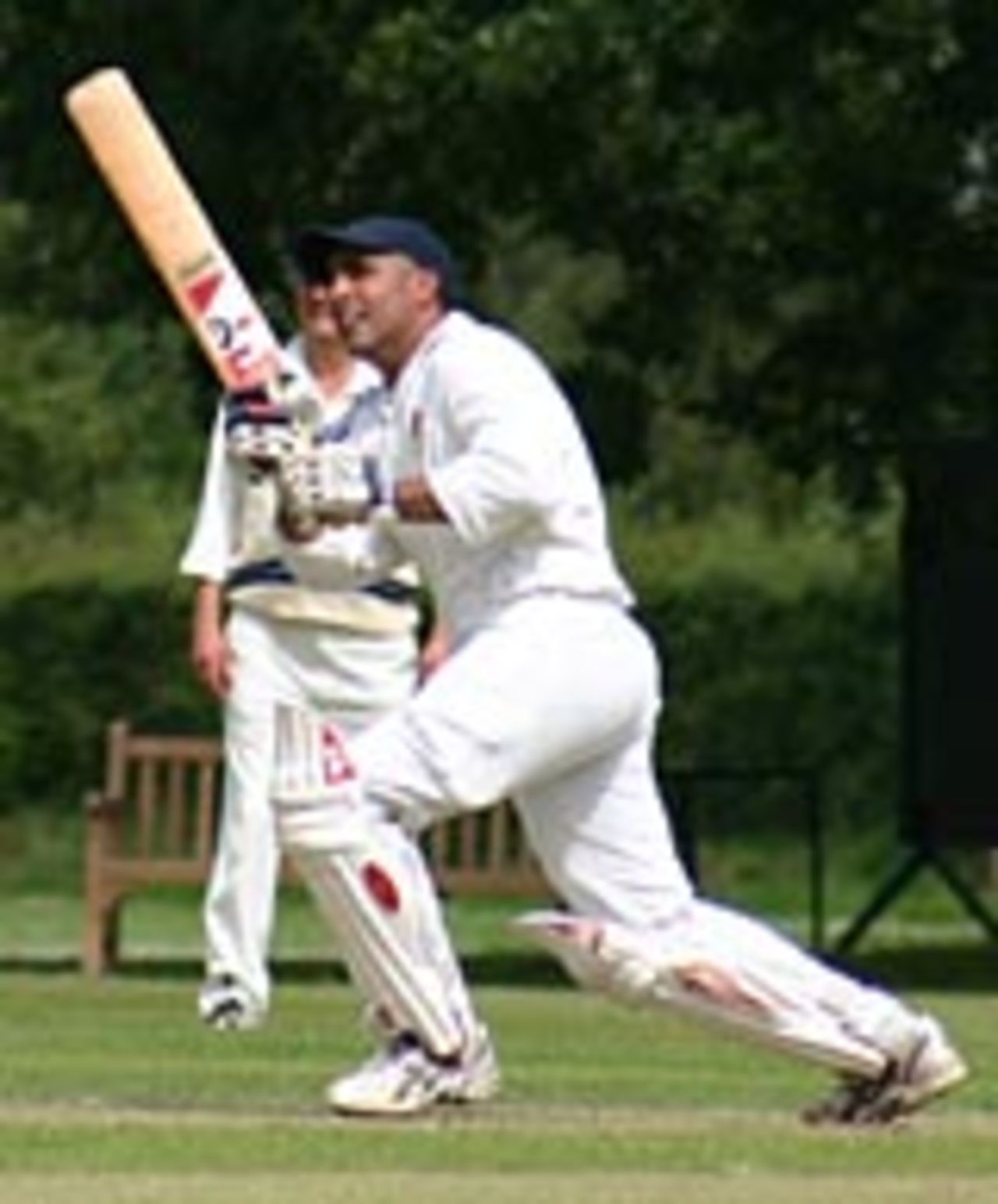 Abeed Janmohamed batting, Old Cranleighans v Old Suttonians, Cranleigh, July 18, 2004
