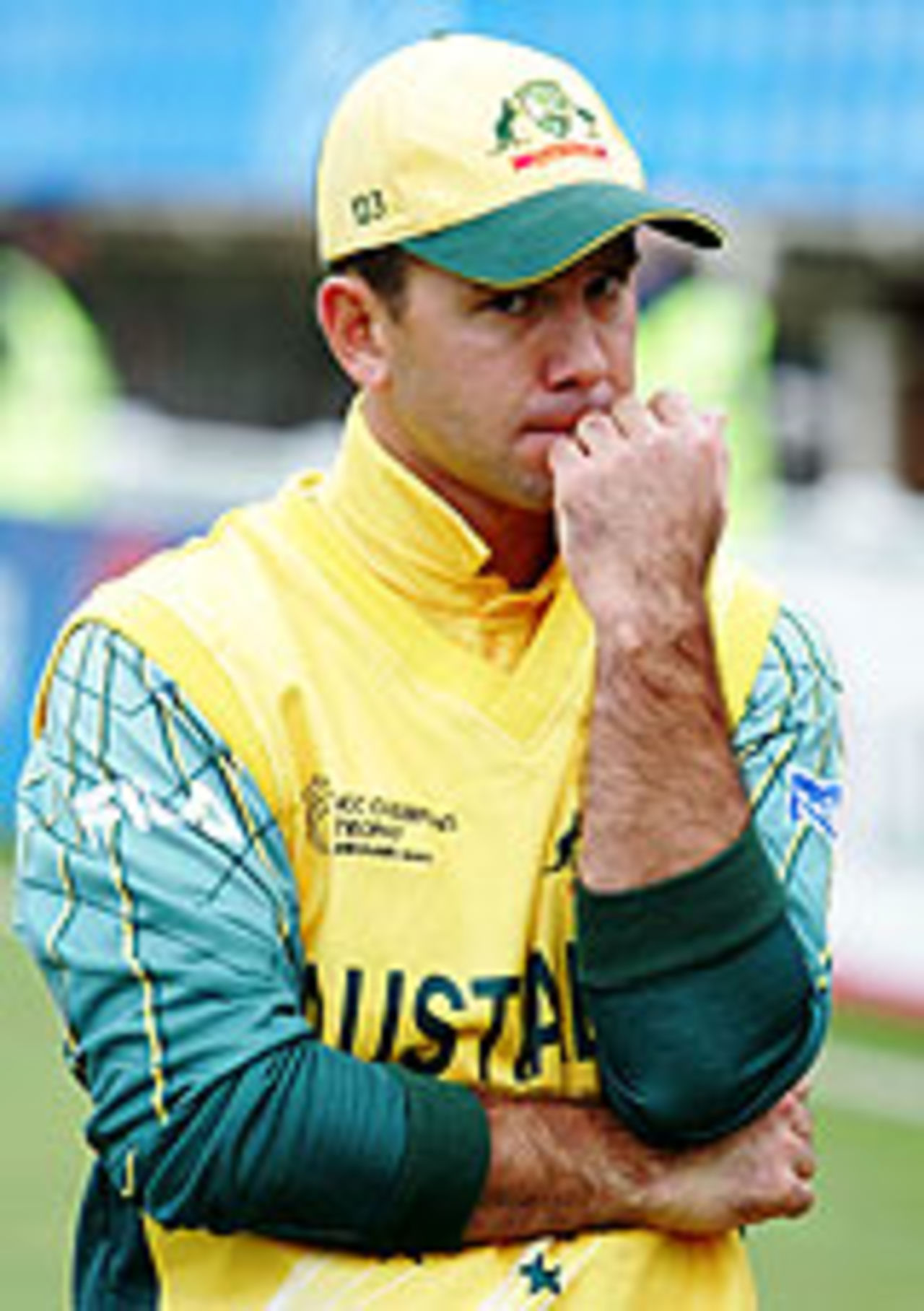 Ricky Ponting deep in thought, Edgbaston, September 21 2004