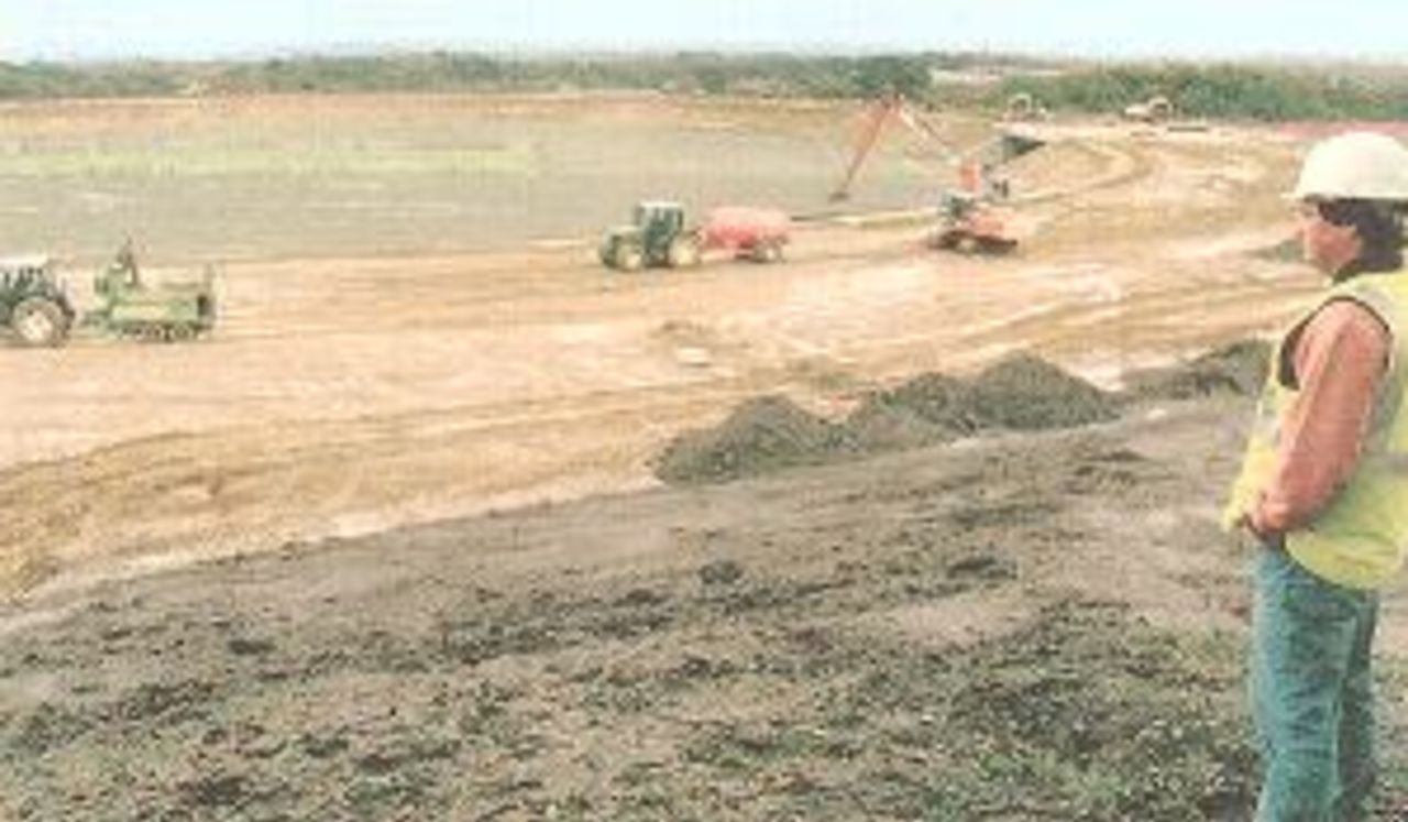 Nigel Gray, Hampshire's head groundsman surveys the new Oval.