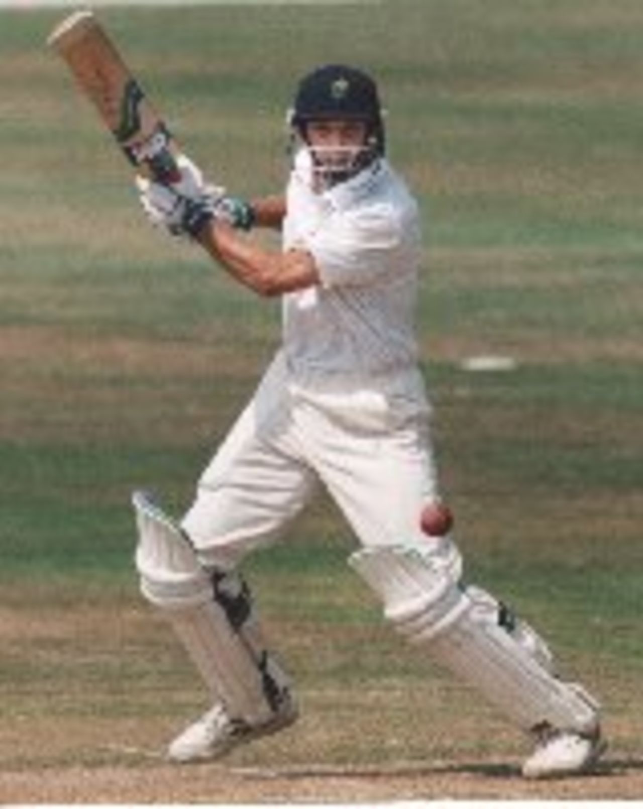 David Hemp square cuts a ball to the boundary during Glamorgan's Nat West Trophy fixture with Middlesex at Cardiff in August 1995