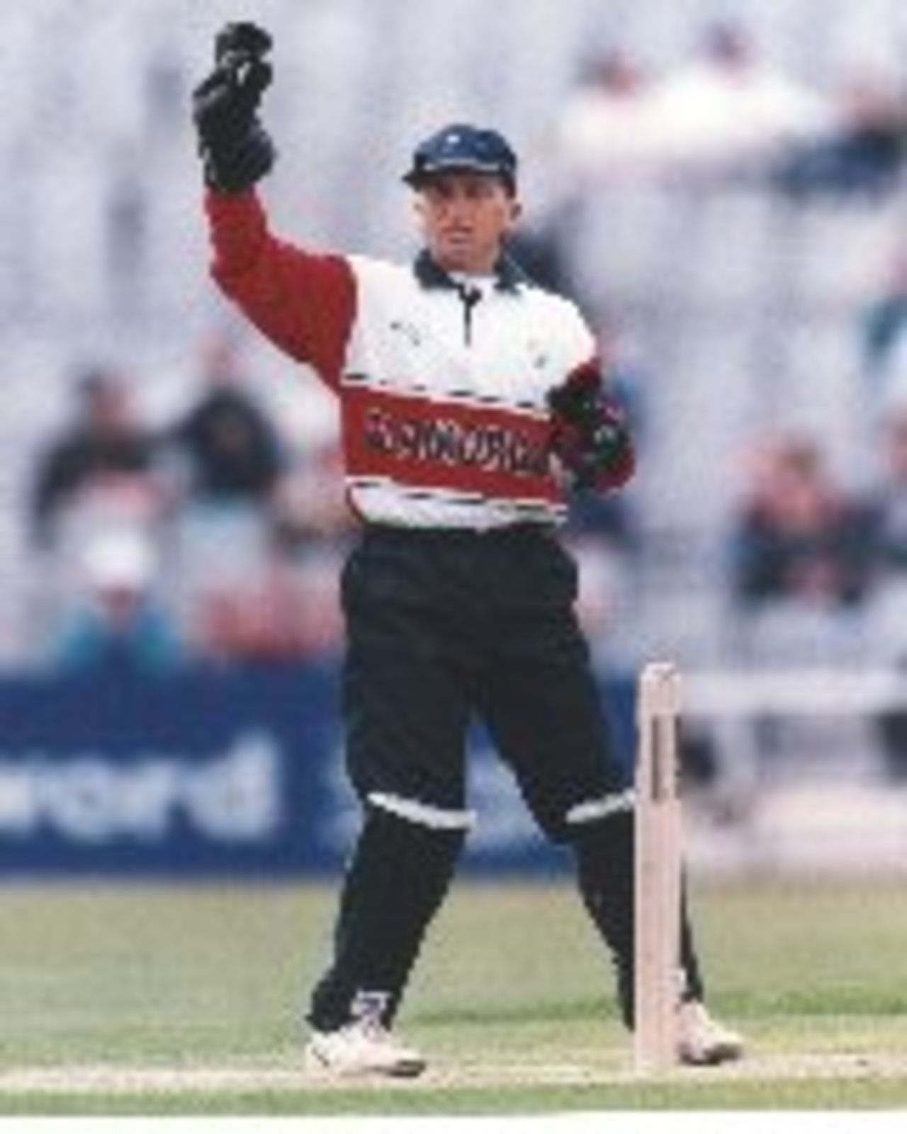 Colin Metson keeping wicket in Glamorgan's Sunday League fixture with Yorkshire at Headingley in May 1995