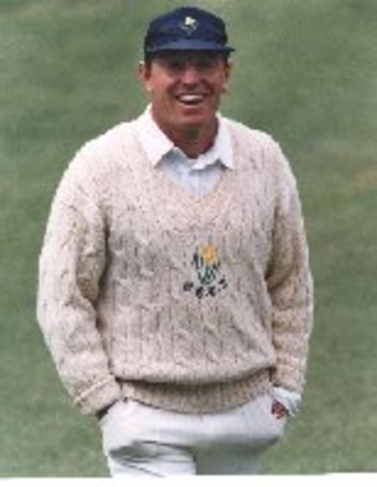 A jovial Hugh Morris during Glamorgan's Benson and Hedges Cup tie with Middlesex at Lord's in May 1996