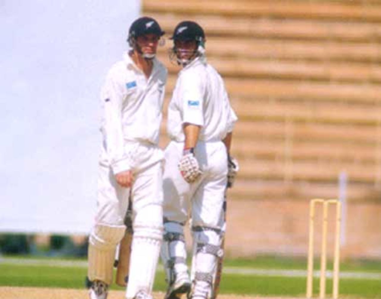 Matthew Horne and Craig Spearman during their century partnership, during day two of Indian Board President's XI v New Zealanders at Barkatullah Khan Stadium, Jodhpur, 6 October 1999, New Zealand in India, 1999/00