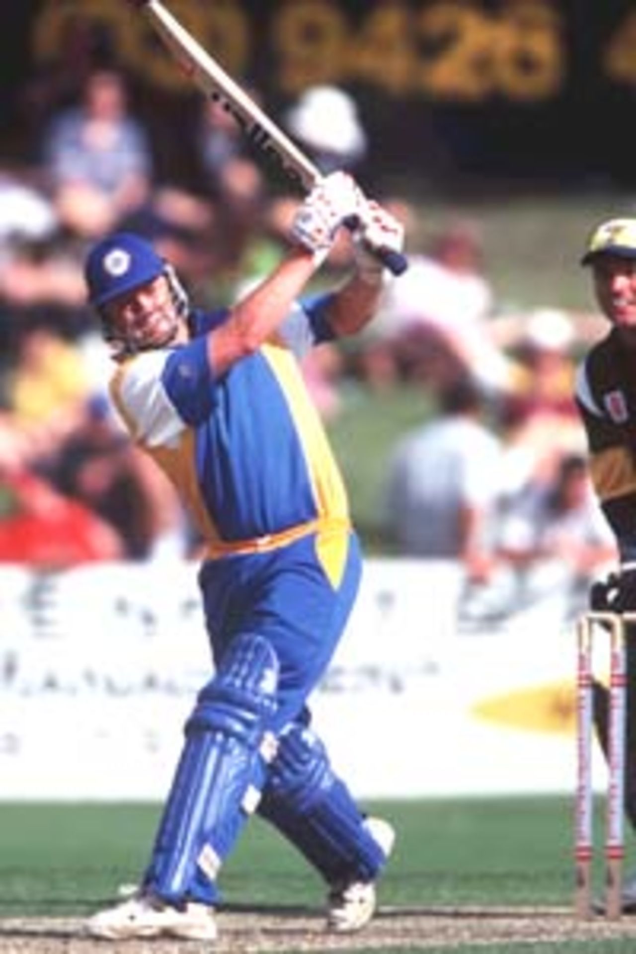 13 Nov 1999: Graham Cunningham, Battsman for Canberra plays a drive during the Mercantile Mutual Cup match between the Canberra Comets and the Victorian Bushrangers played at the Punt Road Oval, Melbourne, Australia. Victoria defeated Canberra.