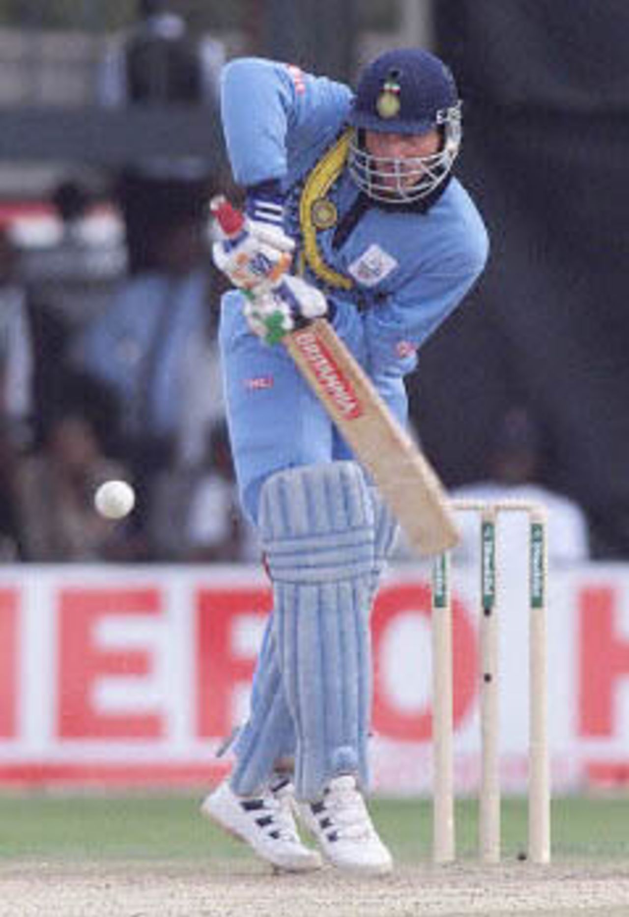 India's Captain Sourav Ganguly about to flick the ball of his pads during India's opening game against Kenya in the ICC KnockOut. ICC KnockOut, 2000/01, Preliminary Quarter Final, Kenya v India, Gymkhana Club Ground, Nairobi, 3 October 2000.