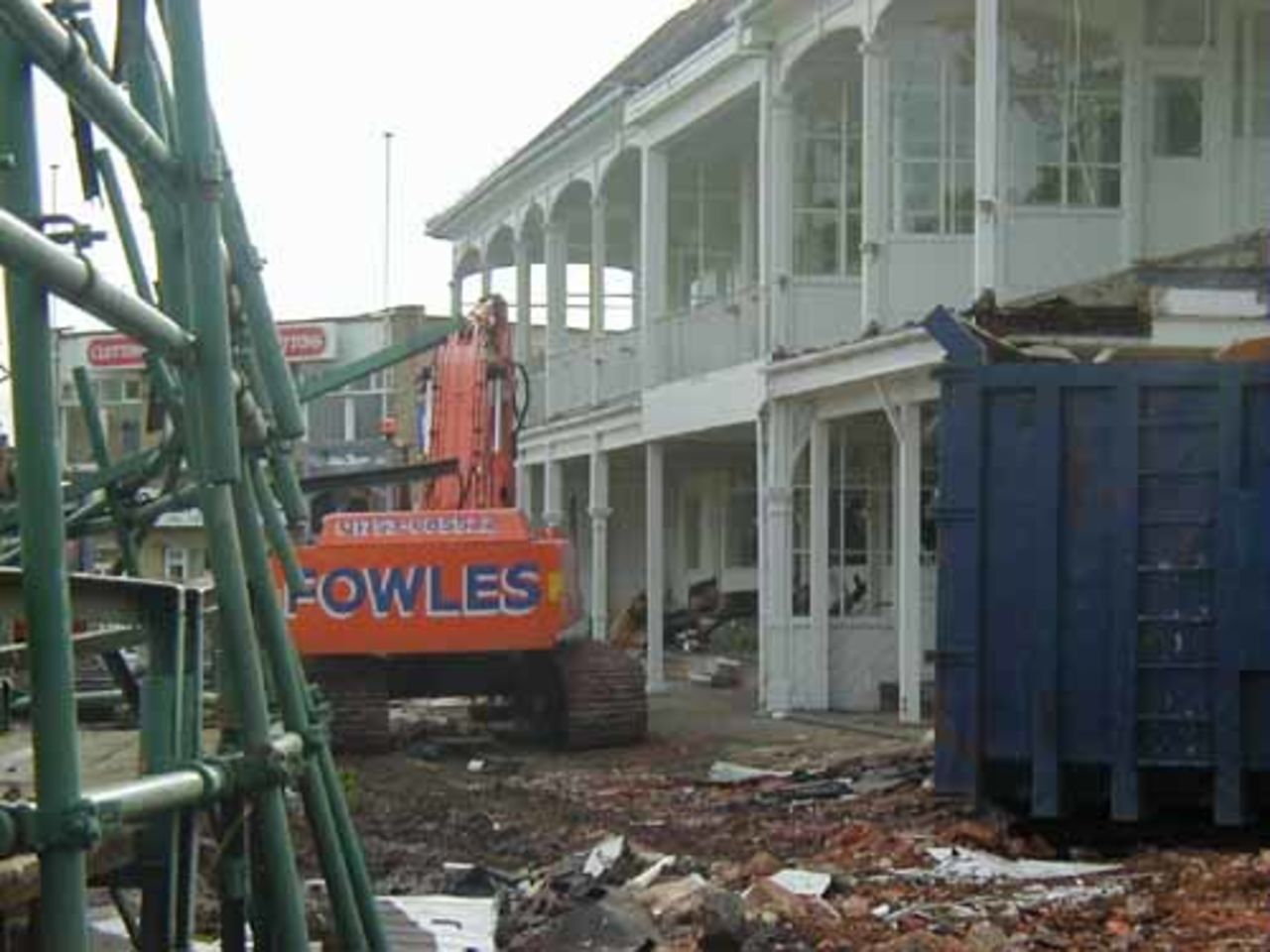 Demolition continues as the 115 year old pavilion is turned to rubble