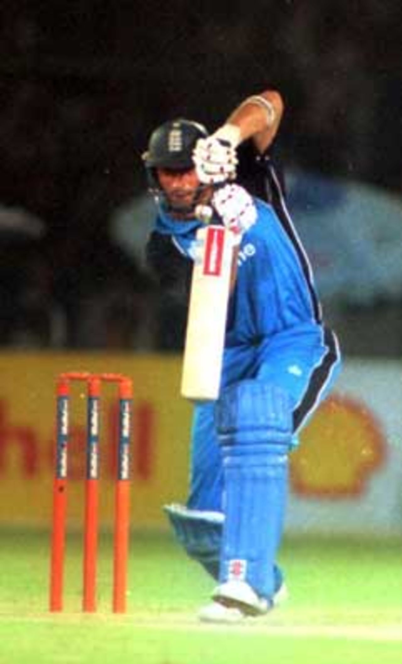 Hussain in action during his innings of 73 made off 99 balls,  England v Pakistan, 1st ODI At National Stadium Karachi, 24 October 2000