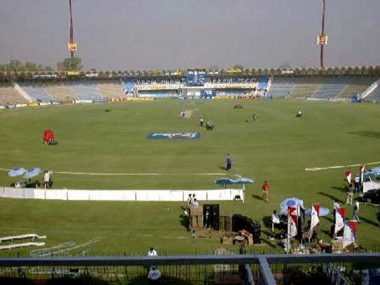 Another view of the Gaddafi Stadium, 27 Oct 2000, ready for the start of the 2nd ODI, England v Pakistan