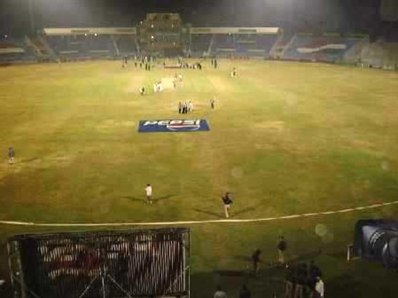 A night view of the floodlit Rawalpindi Cricket Stadium, 27 Oct 2000