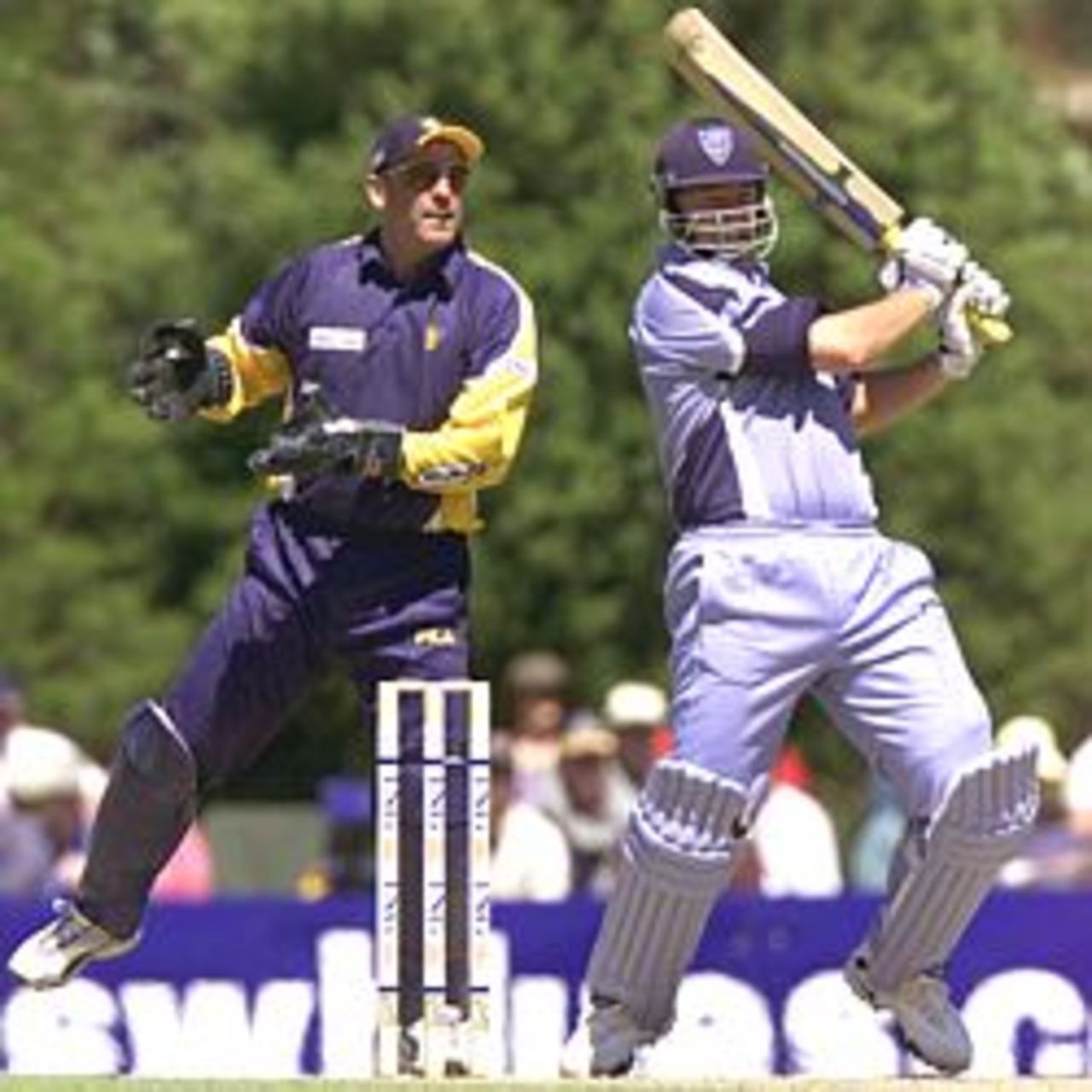 07 Oct 2001: Shane Lee of the Blues in action during the New South Wales Blues v Victorian Bushrangers ING Cup match played at Bankstown Oval in Sydney, Australia.