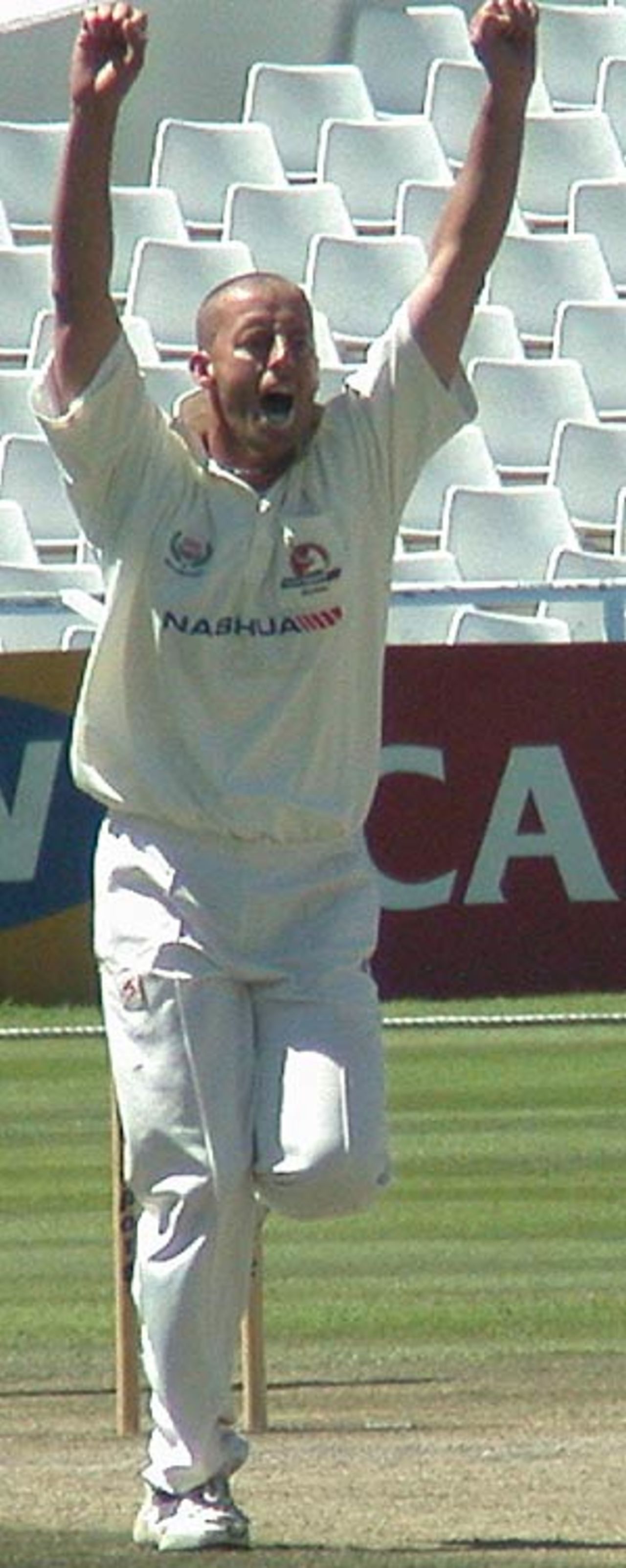 Charl Willoughby celebrates the far of another Easterns wicket
