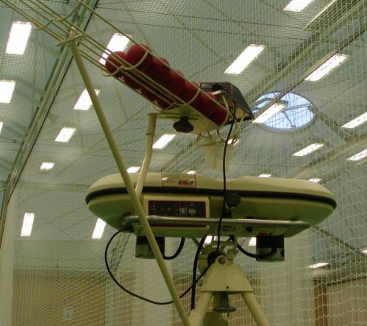 The BOLA machine with automatic ball feeder, looks like War of the World artifax