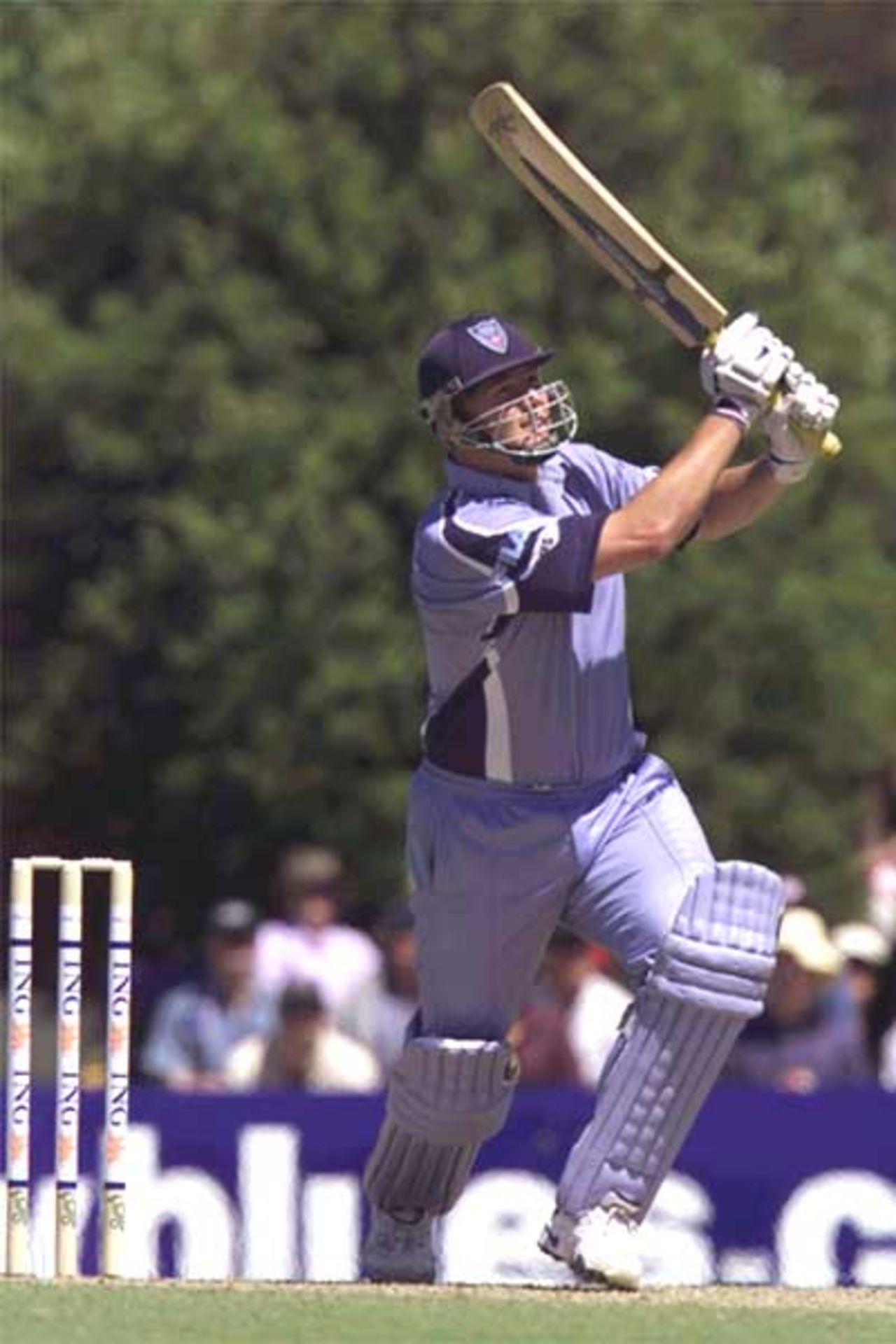 07 Oct 2001: Shane Lee of the Blues in action during the New South Wales Blues v Victorian Bushrangers ING Cup match played at Bankstown Oval in Sydney, Australia.