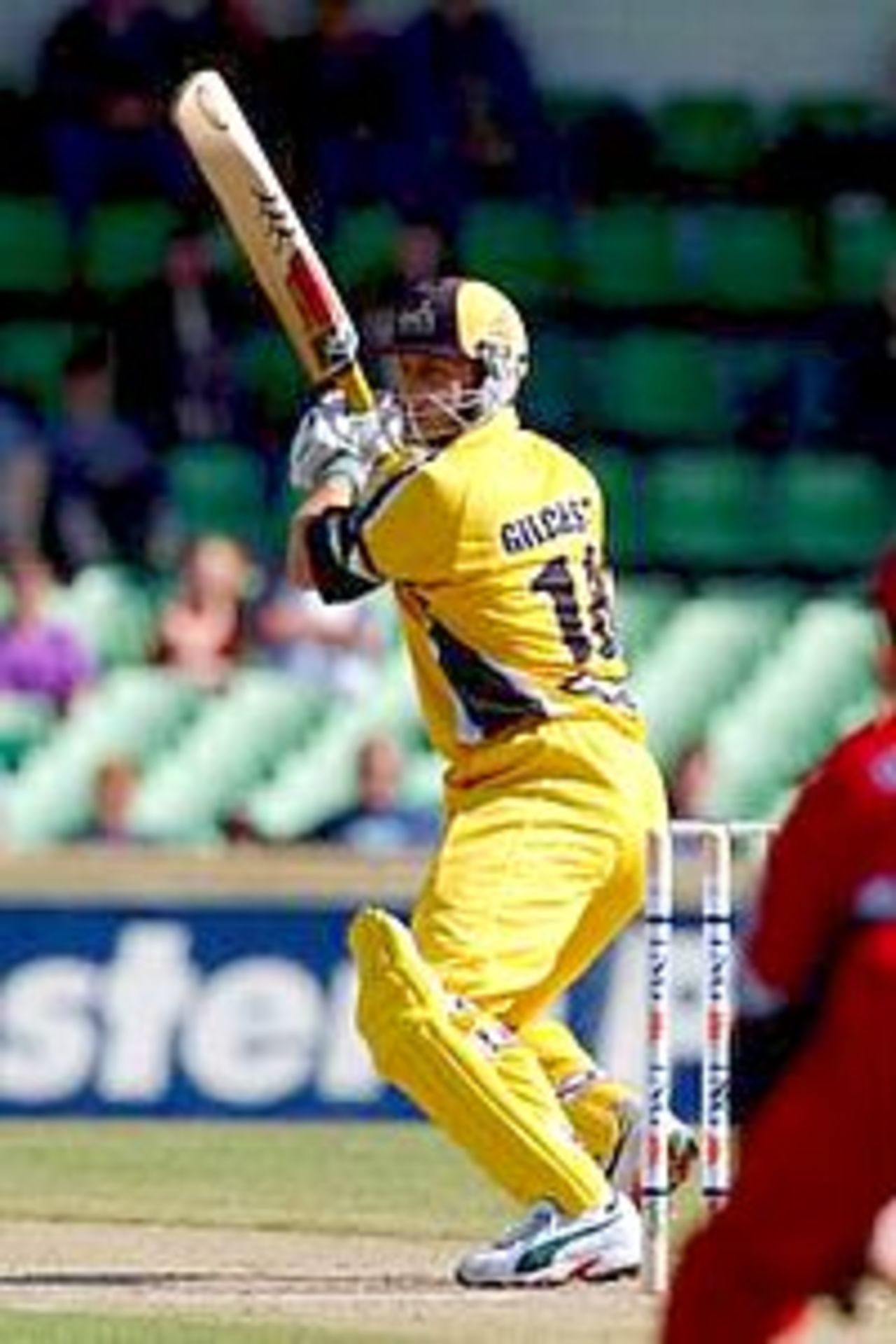12 Oct 2001: Adam Gilchrist captain for Western Australia on his way to 84 against South Australia, during the ING Cup match between the Western Warriors and the Southern Redbacks at the WACA ground in Perth, Australia.