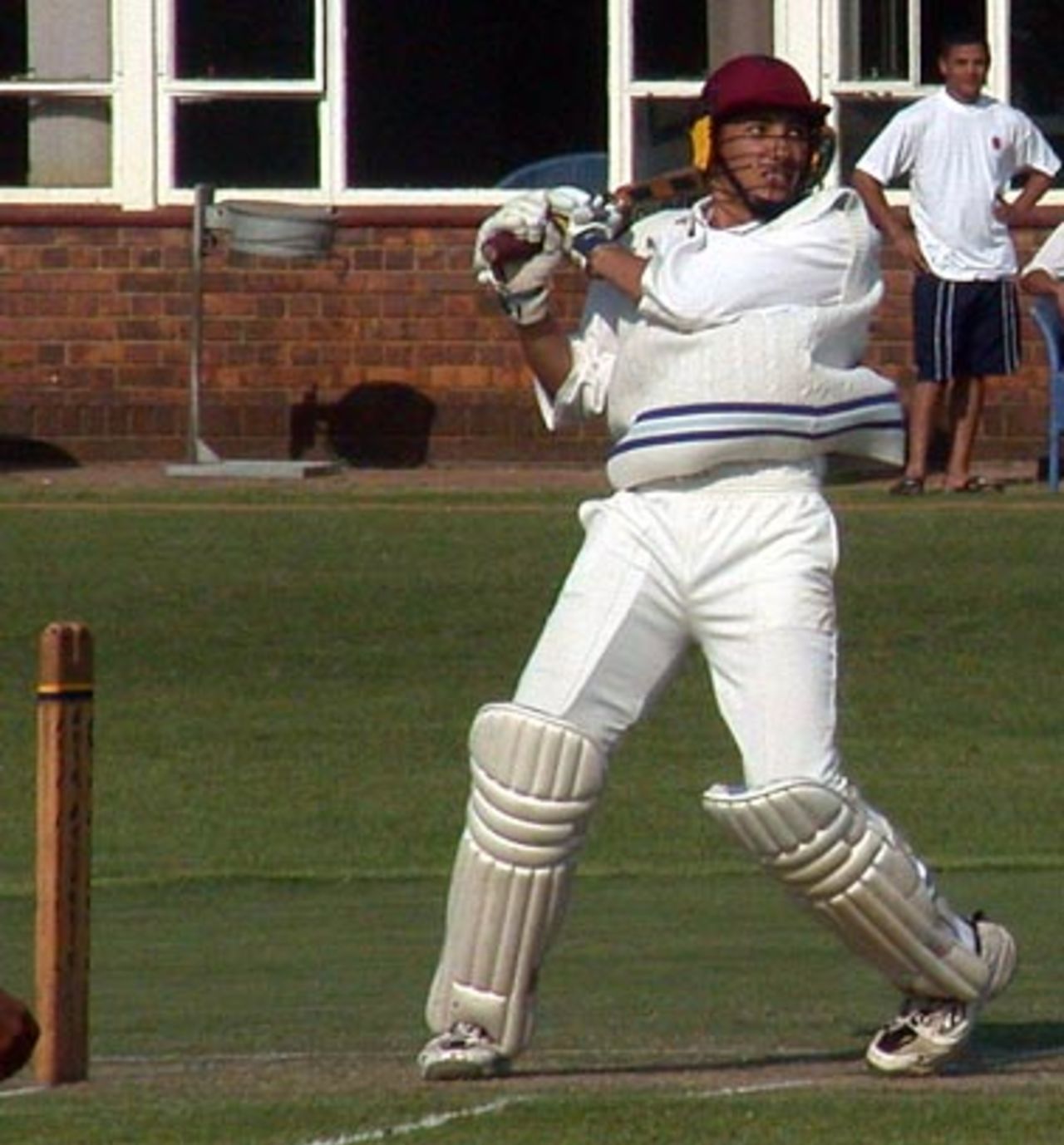United's Qaasim Adams pulls powerfully against WPCC at Impala Park in a WPCA 1A club match