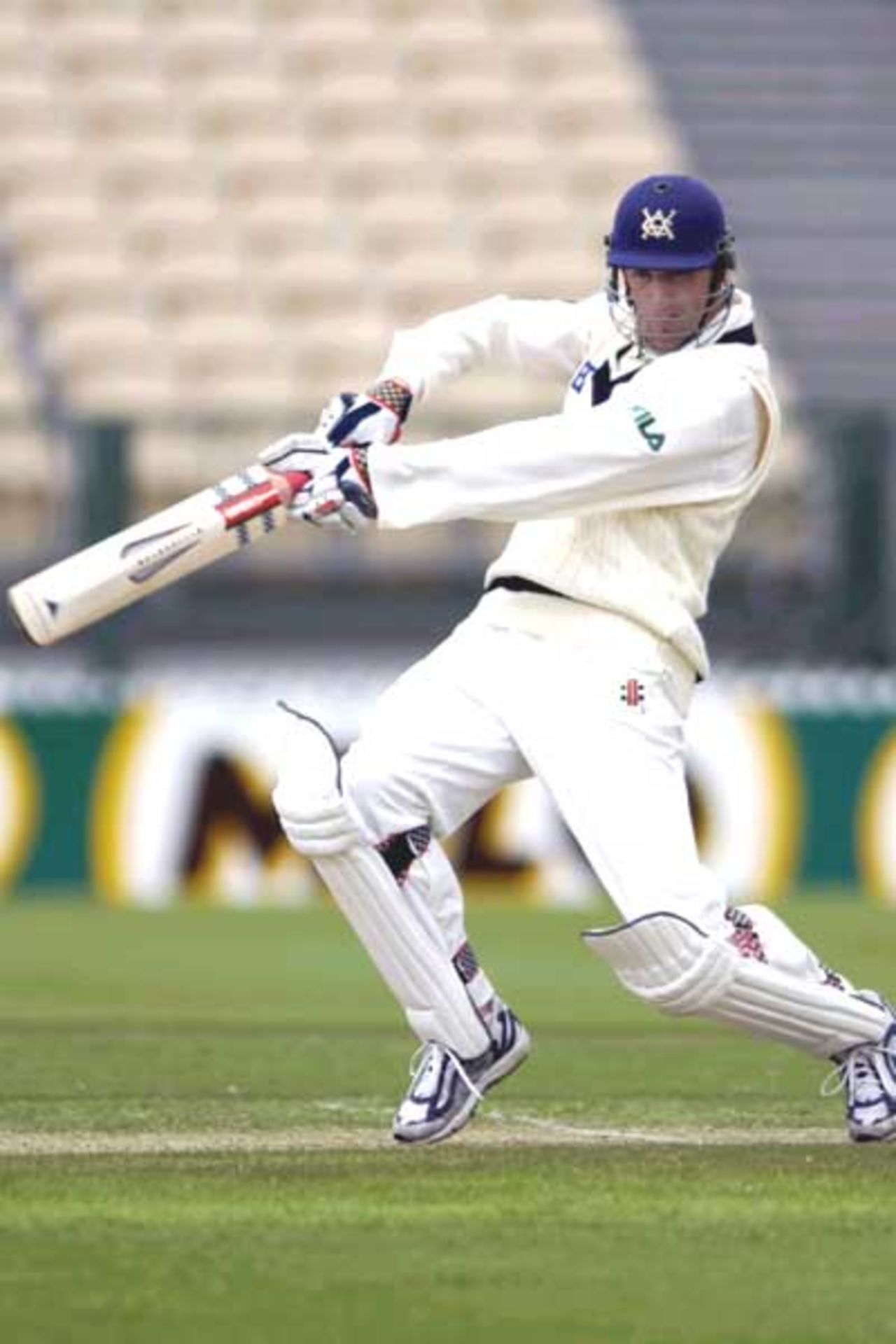 17 Oct 2001: Victorian vice captain Matthew Elliott in action in the Pura Cup match between the Southern Redbacks and the Victoria Bushrangers played at Adelaide Oval, Adelaide, Australia.