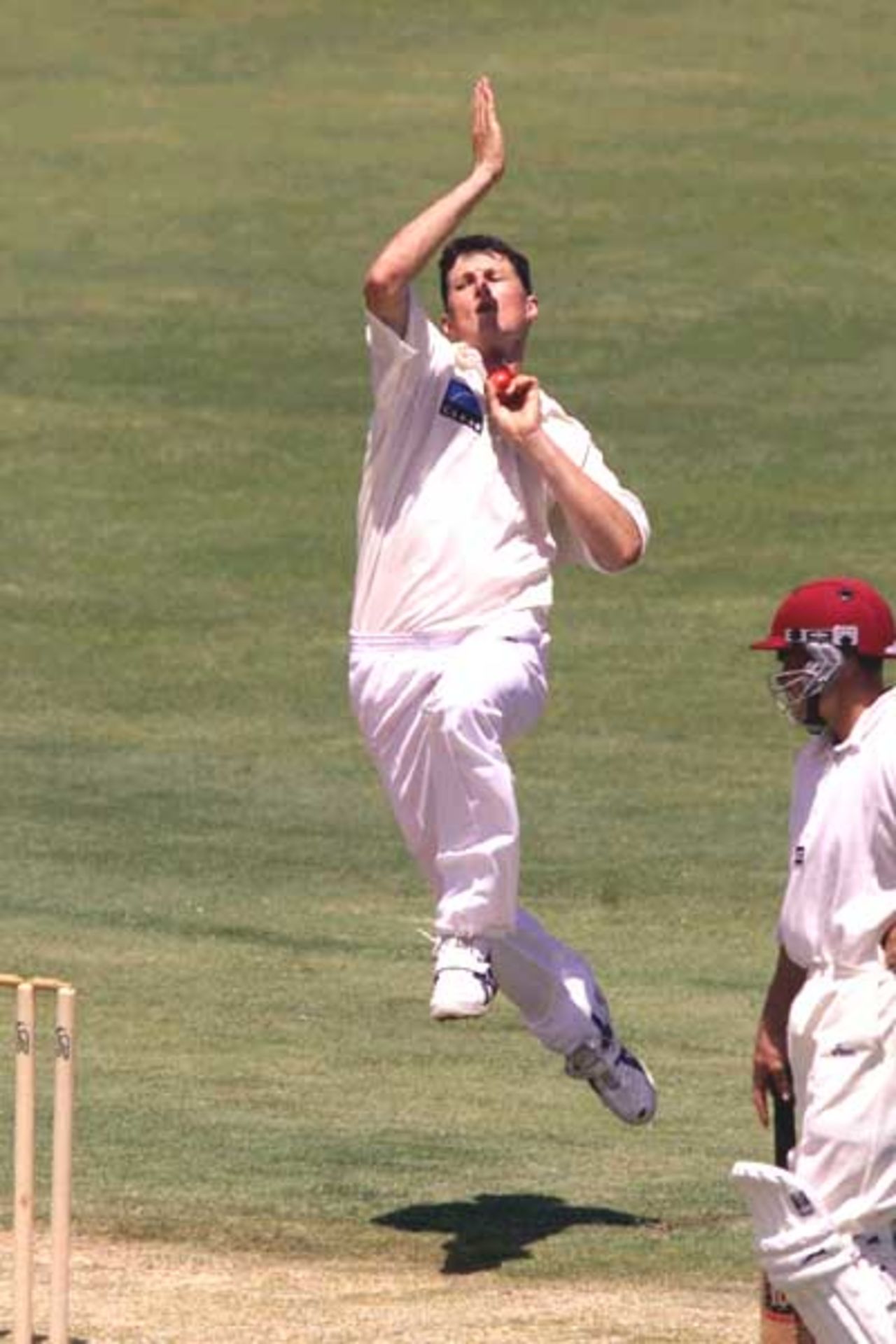 18 Oct 2001: Shayne O'Connor of New Zealand in action during the match between New Zealand and the Queensland XI played at the Allan Border Field, Brisbane, Australia.