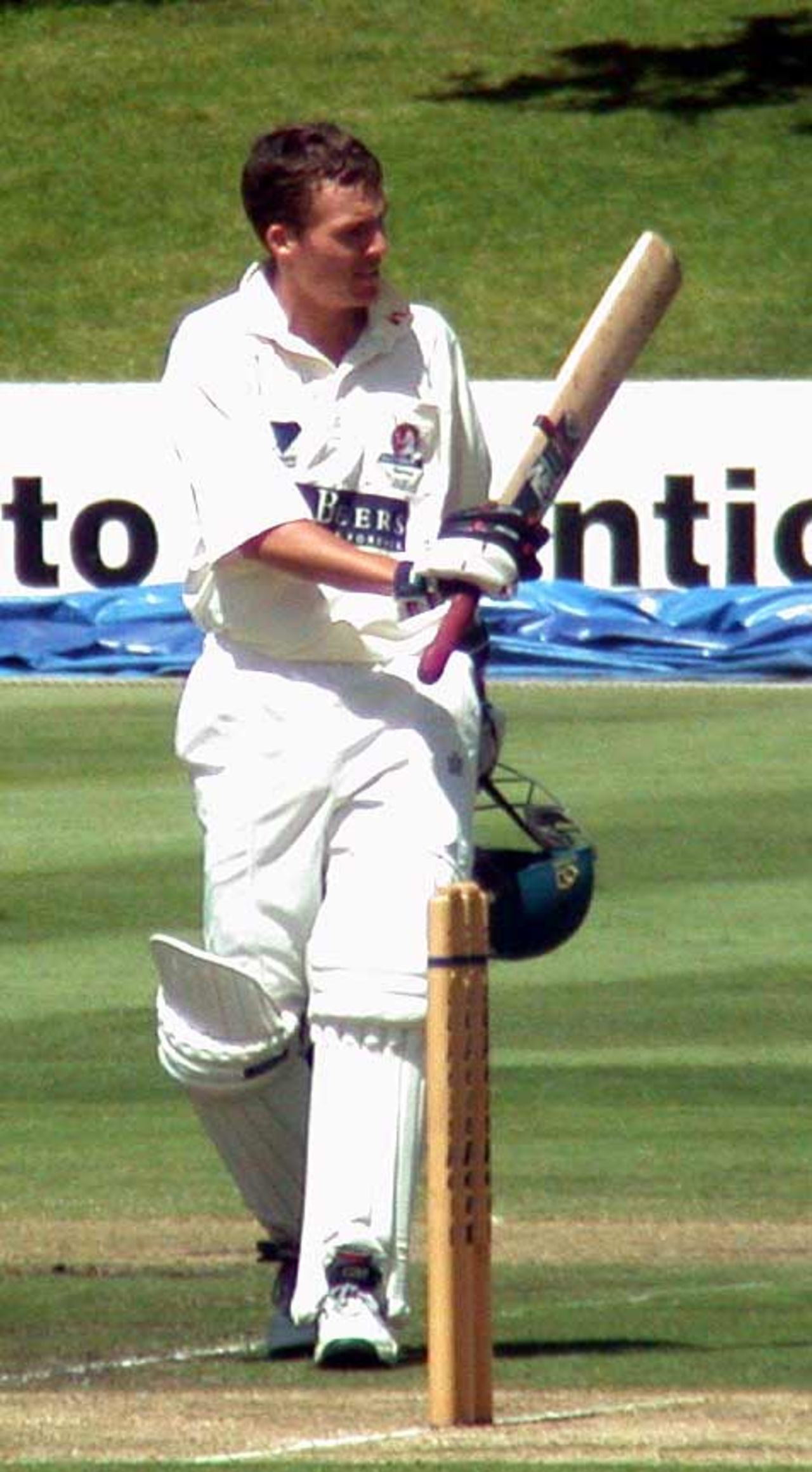 Griquas opening batsman Brett Tucker acknowledges his century against WP at Newlands