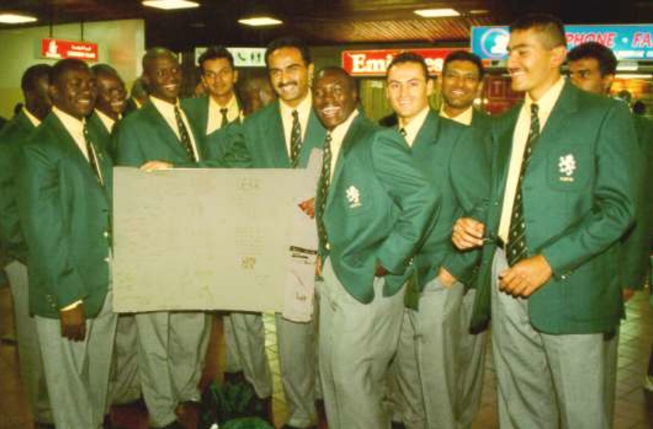 The Team departing for the World Cup in April 1999