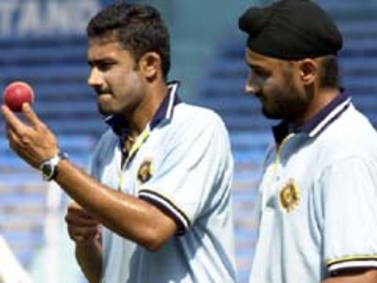 Kumble and Harbhajan gear up for the first Test