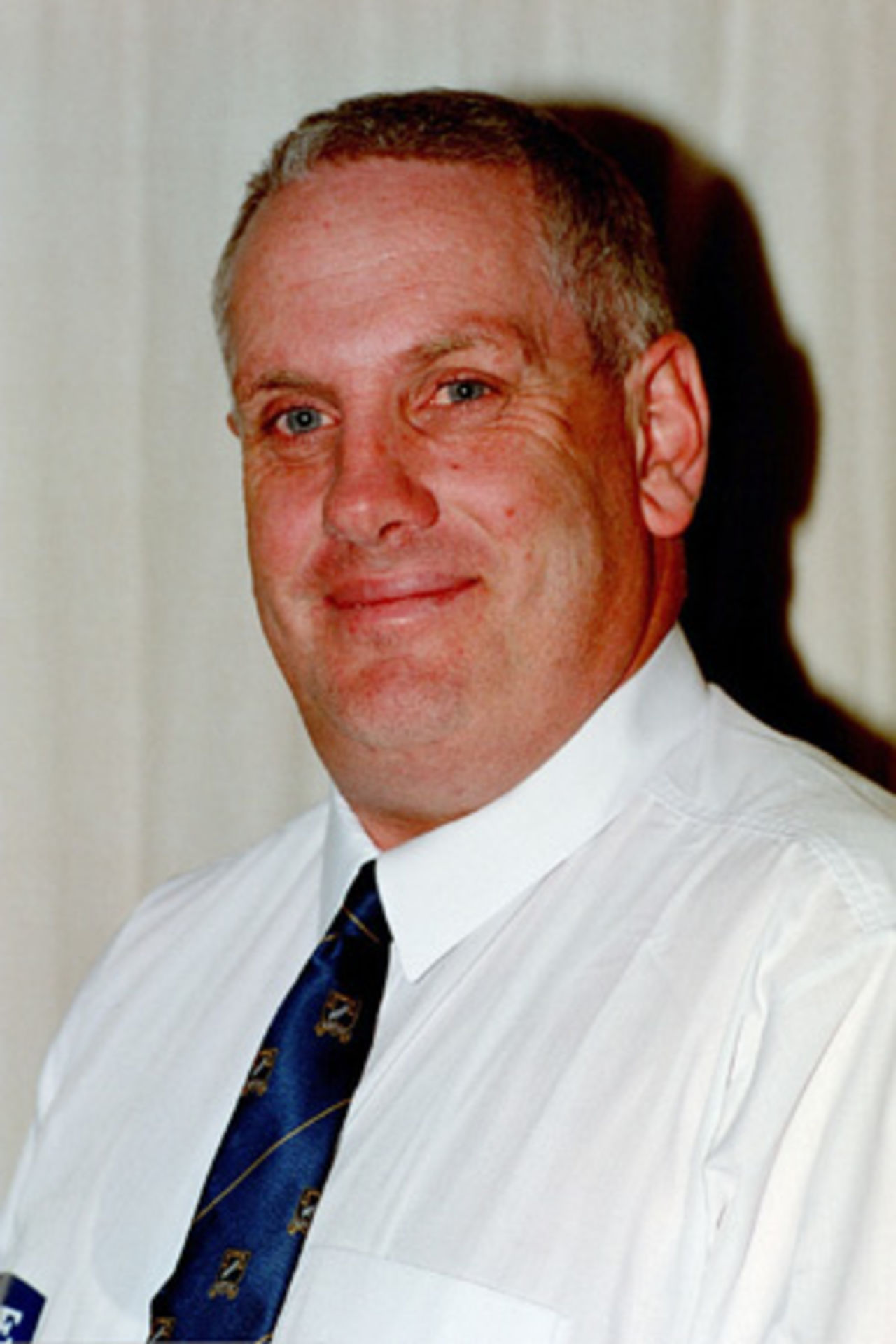 Portrait of Jeremy Busby, New Zealand reserve panel umpire in the 2002/03 season.