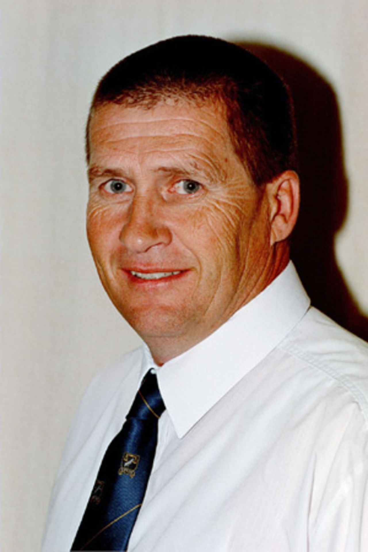 Portrait of Tim Parlane, New Zealand reserve panel umpire in the 2002/03 season.