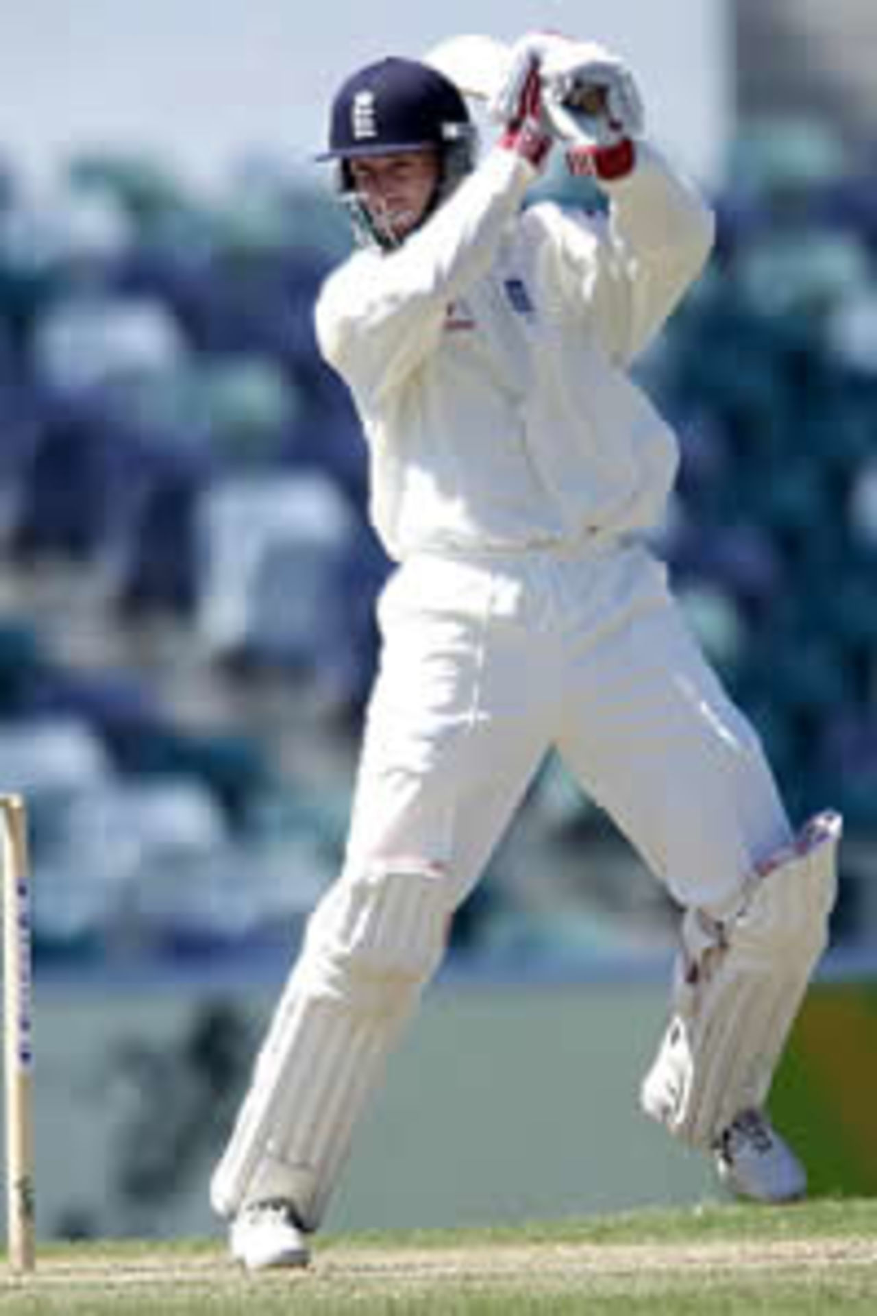 PERTH - OCTOBER 29: John Crawley of England hits out during the Western Australia v England Three Day tour match at the WACA, Perth, Australia on October 29, 2002.