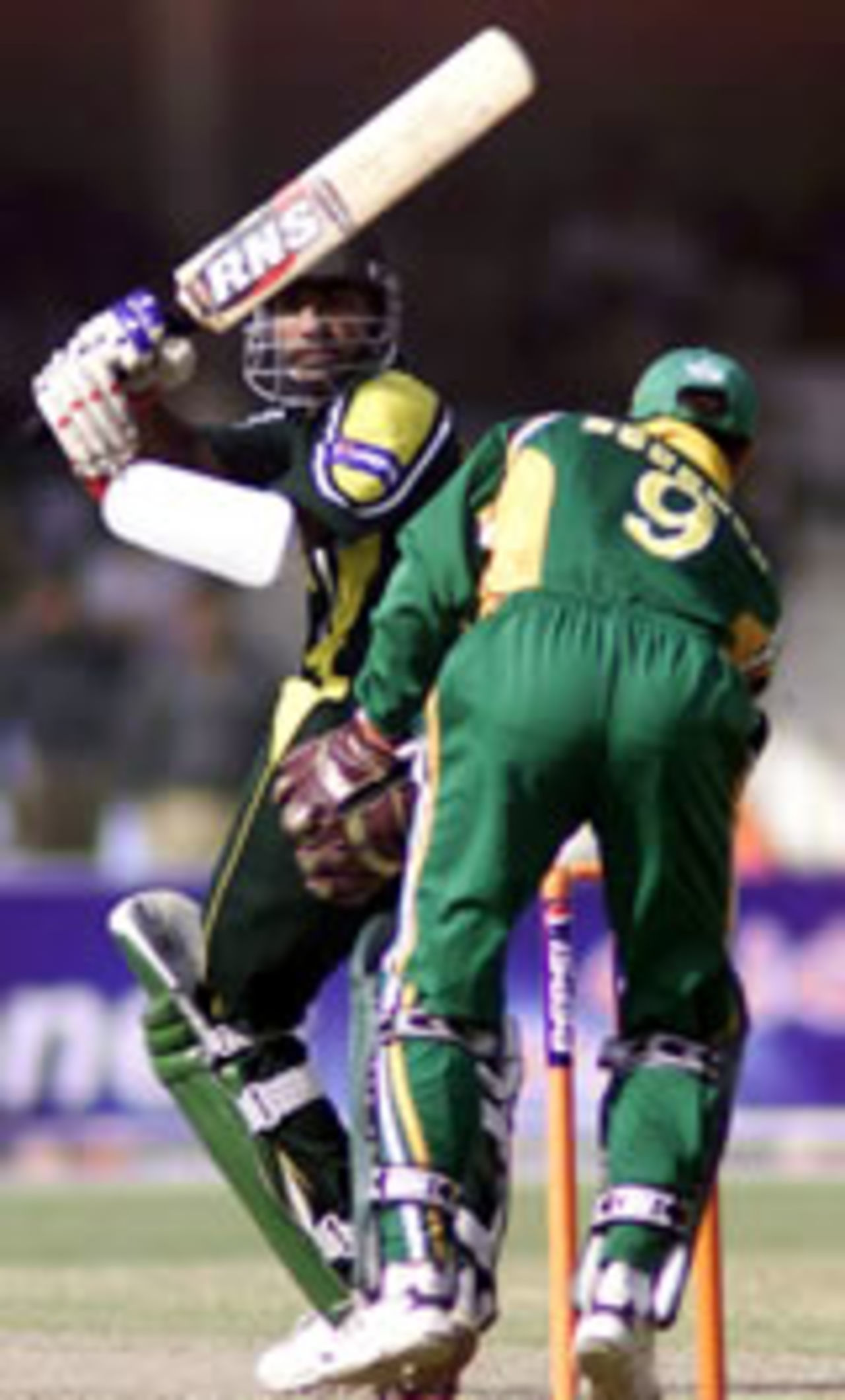 Yousuf Youhana flicks to leg during his 68, Lahore, Ist ODI, Pakistan v South Africa, 3 October 2003