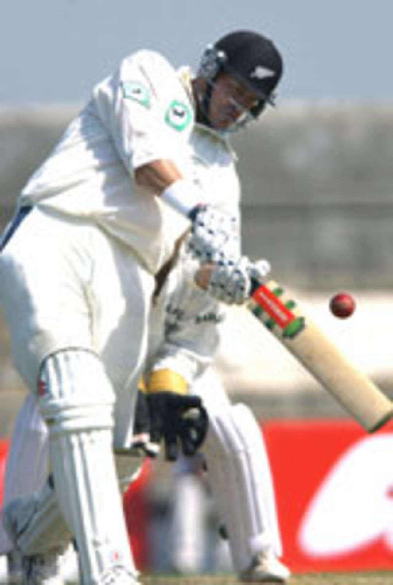 Jacob Oram drives, NZ v Ind A, Rajkot, October 3, 2003