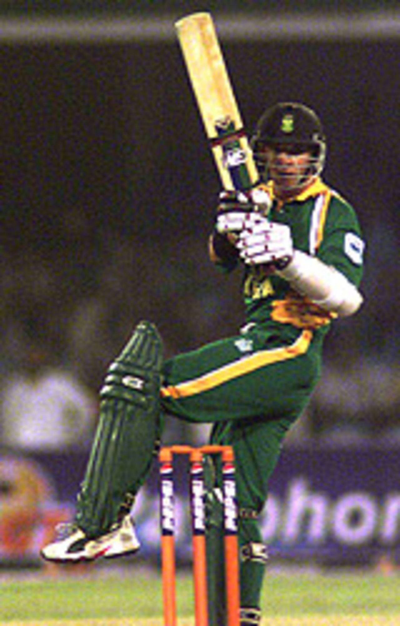 Boeta Dippenaar pulls for four during his century, Lahore, Ist ODI, Pakistan v South Africa, 3 October 2003