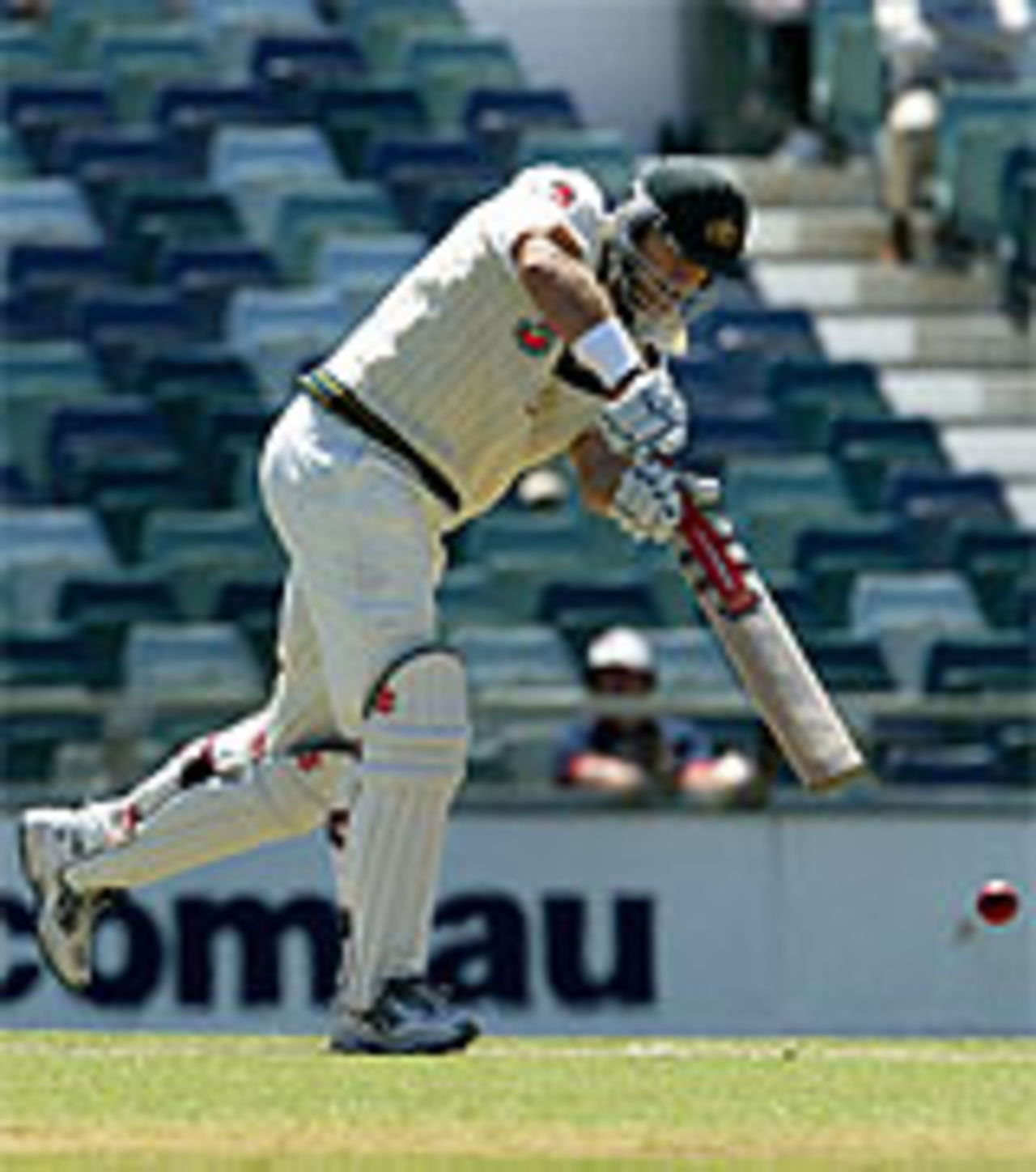 Matthew Hayden drives en route to another century, Australia v Zimbabwe, 1st Test, Perth, Day 1, October 9, 2003