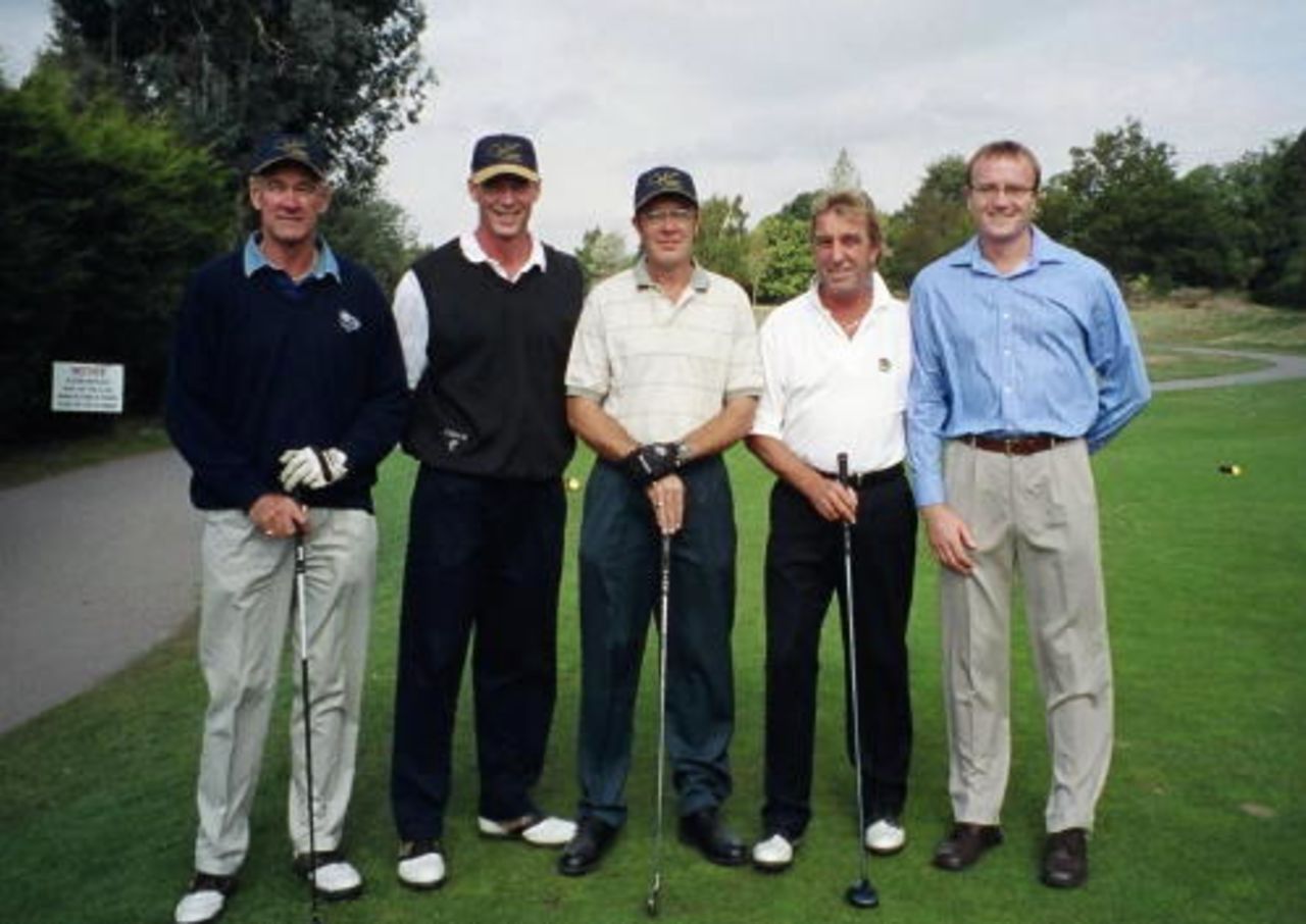 The Jeffries Group team, Roy Palmer, Jon Hardy, Lee Fairchild and Graham Jeffries, with Shaggy!