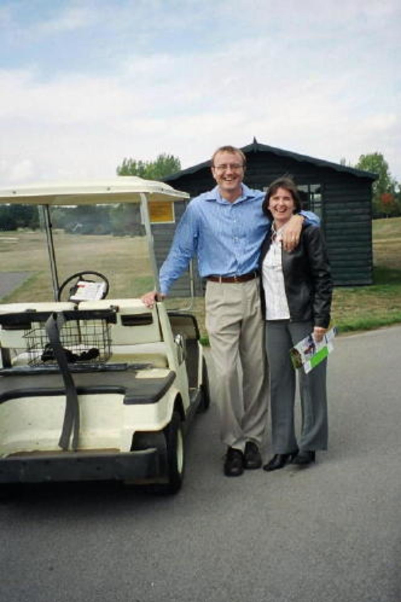 Shaun Udal & Julia Roberts - the official tee-off starters for the day!